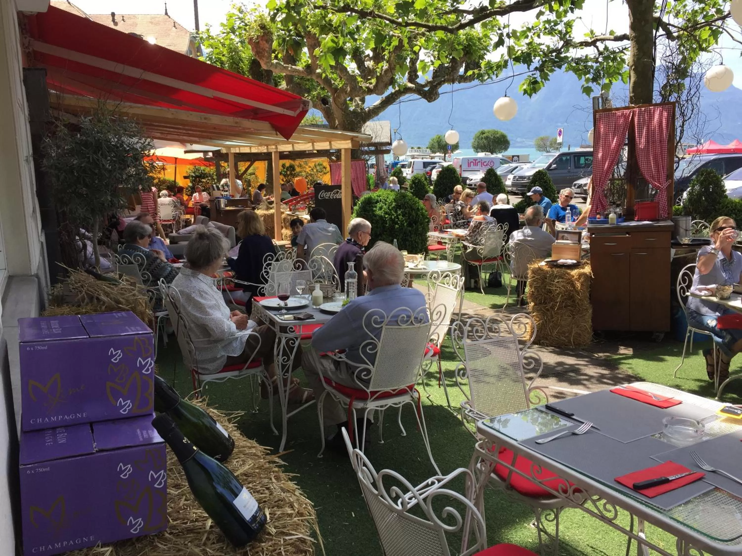 Patio in Hostellerie de Genève