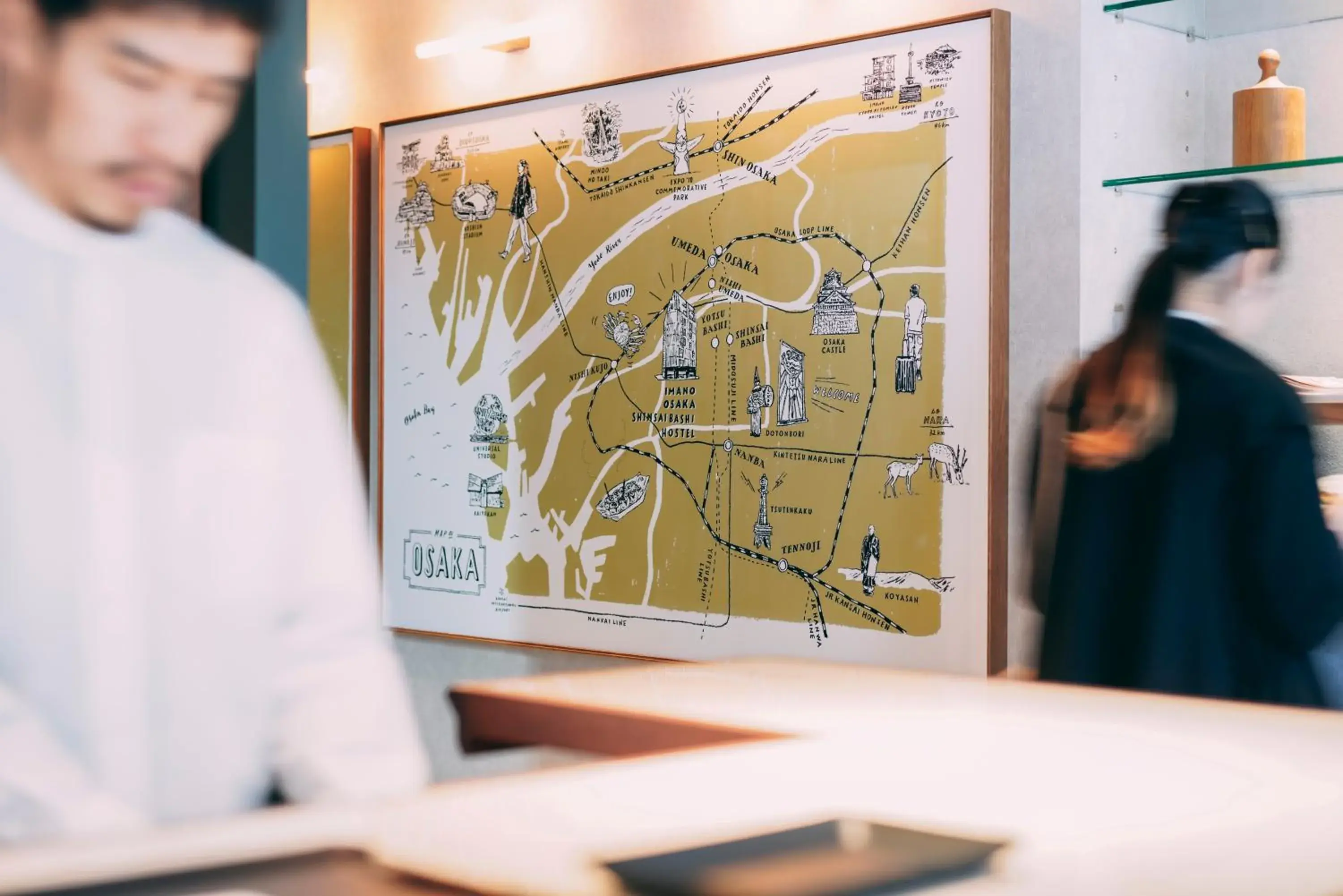 Lobby or reception in IMANO OSAKA SHINSAIBASHI HOSTEL Lobby or reception in IMANO OSAKA SHINSAIBASHI HOSTEL