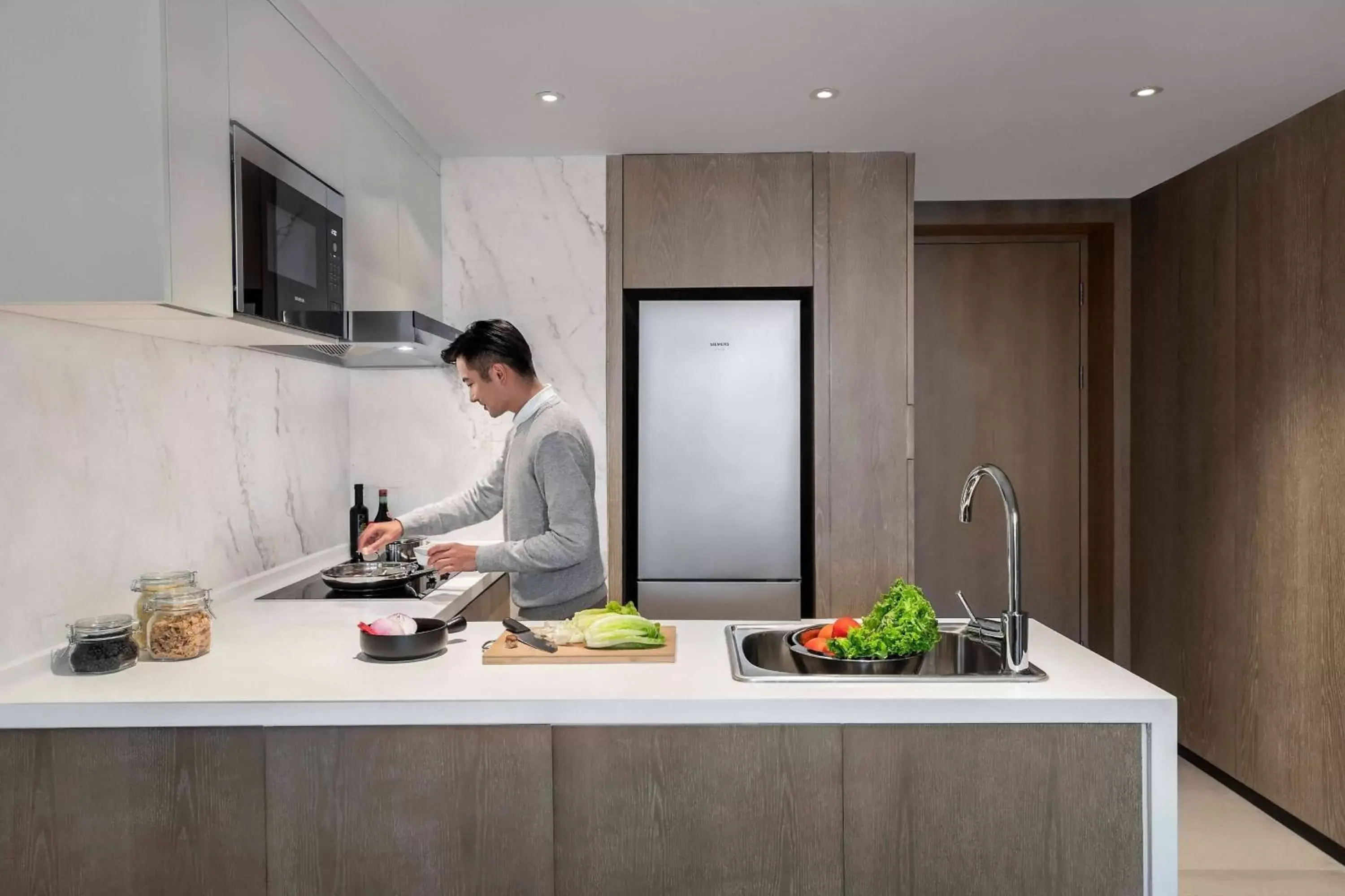 Kitchen or kitchenette in Marriott Executive Apartments Chongqing