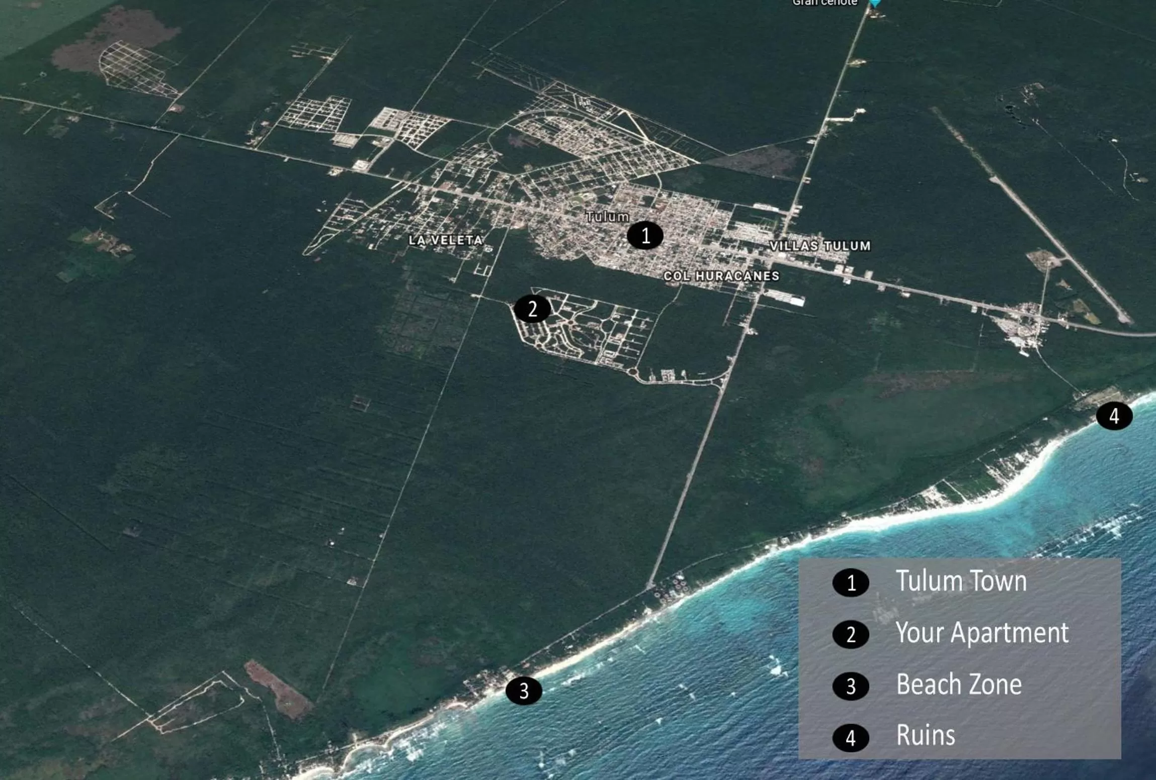 Location, Bird's-eye View in Suites at TreeTops Tulum