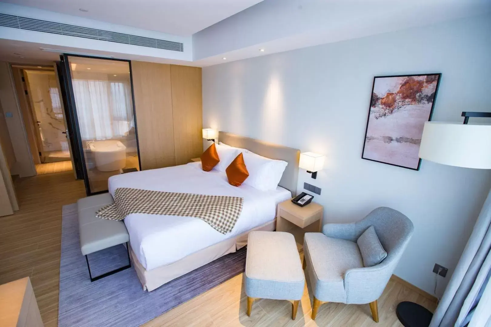Bedroom, Bed in Shama Serviced Apartments Zijingang Hangzhou