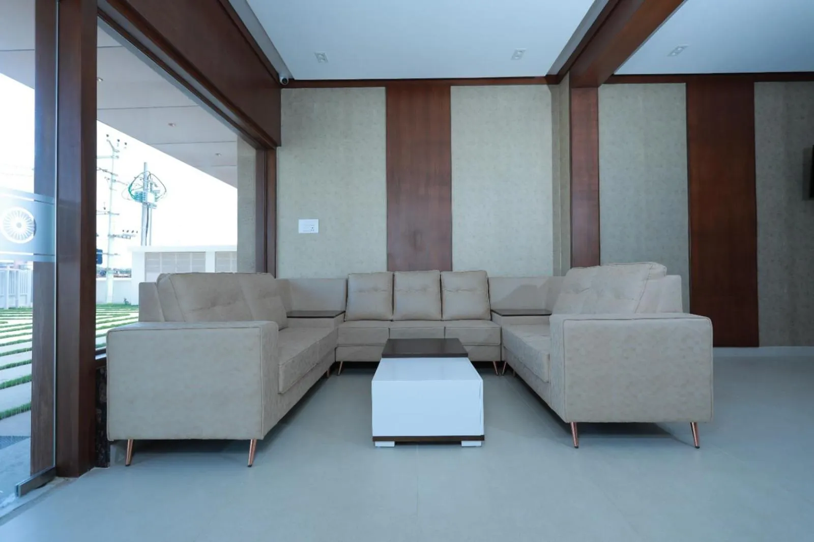 Seating area in Hotel Ashok Palace