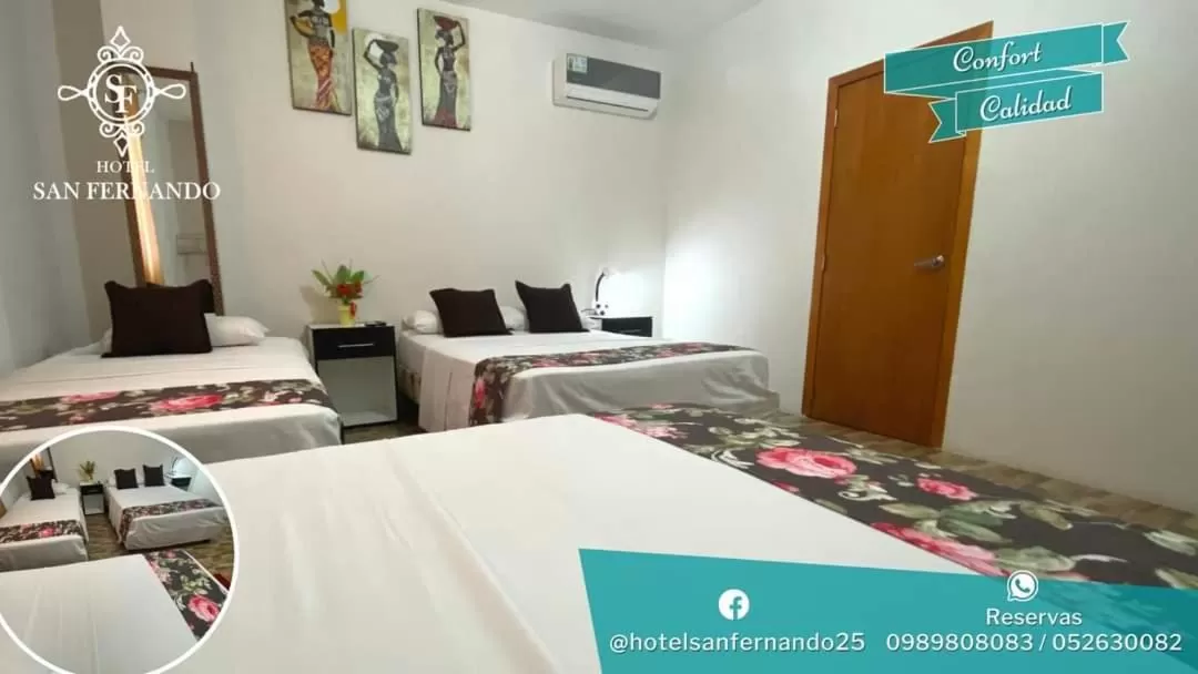 Bed in Hotel San Fernando