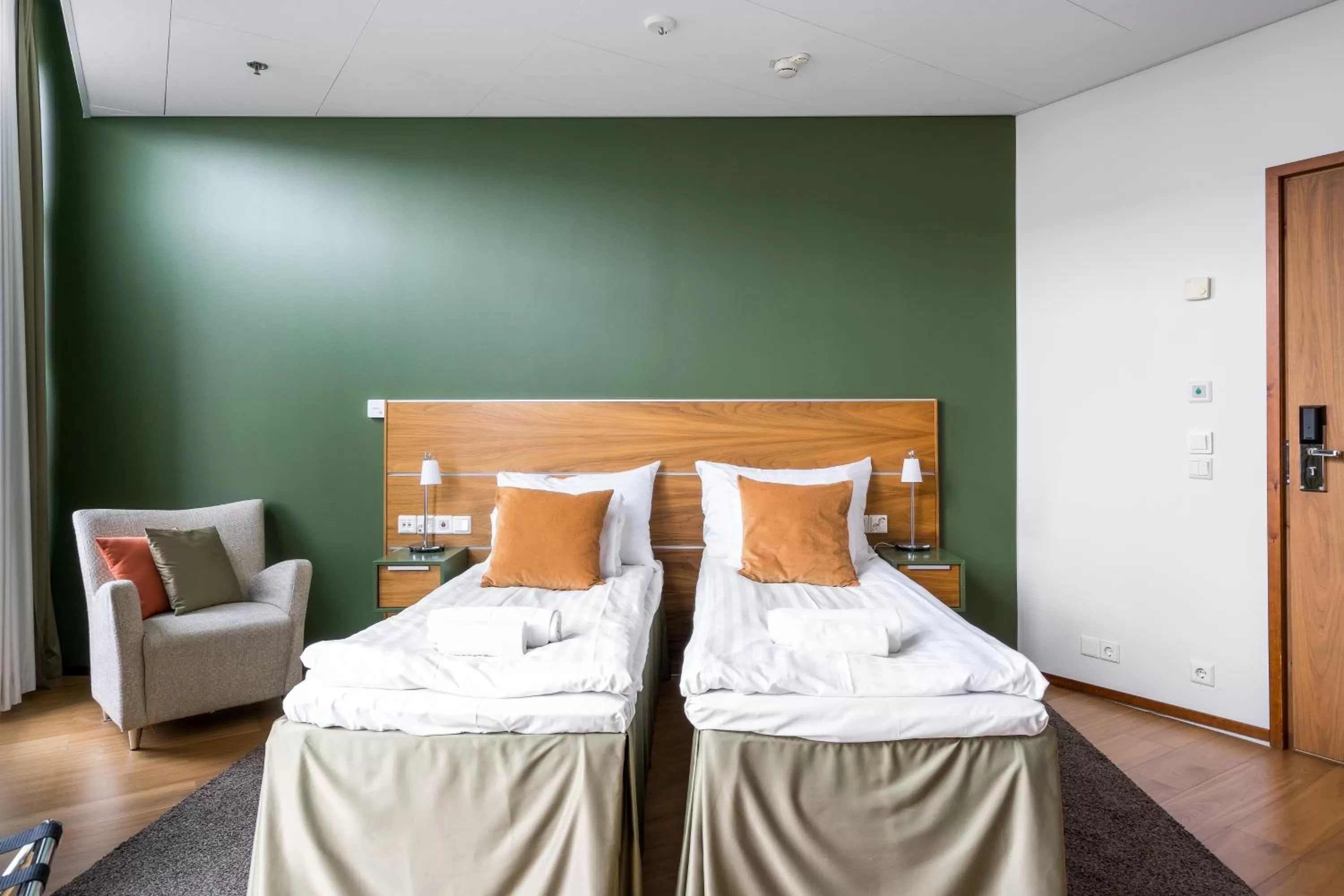 Bedroom, Bed in Hiisi Hotel Helsinki Jätkäsaari