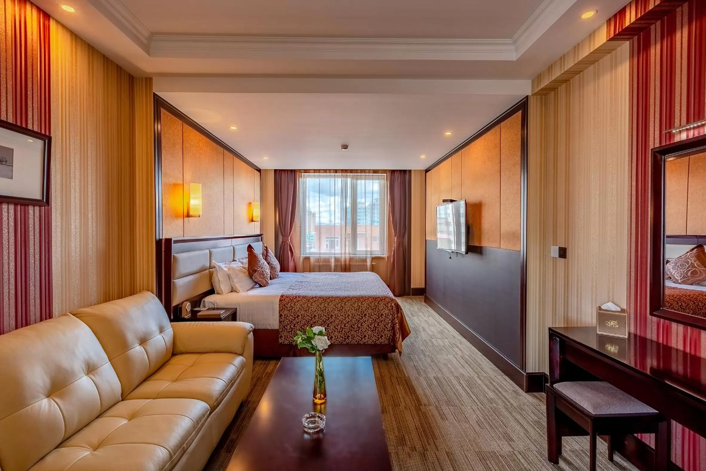 Living room, Bed in Grand Hill Hotel Ulaanbaatar