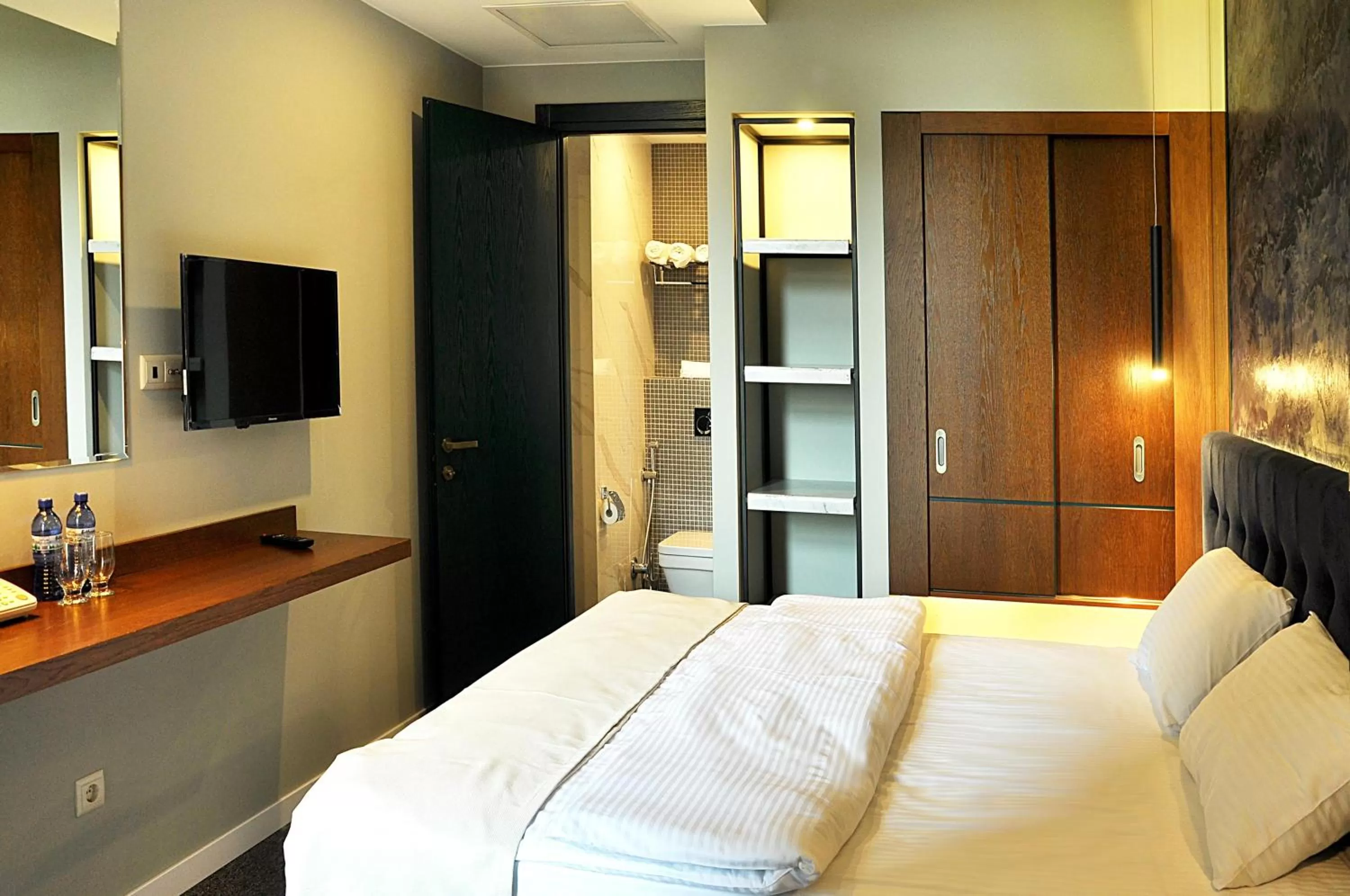 Bed in River View Hotel Tbilisi