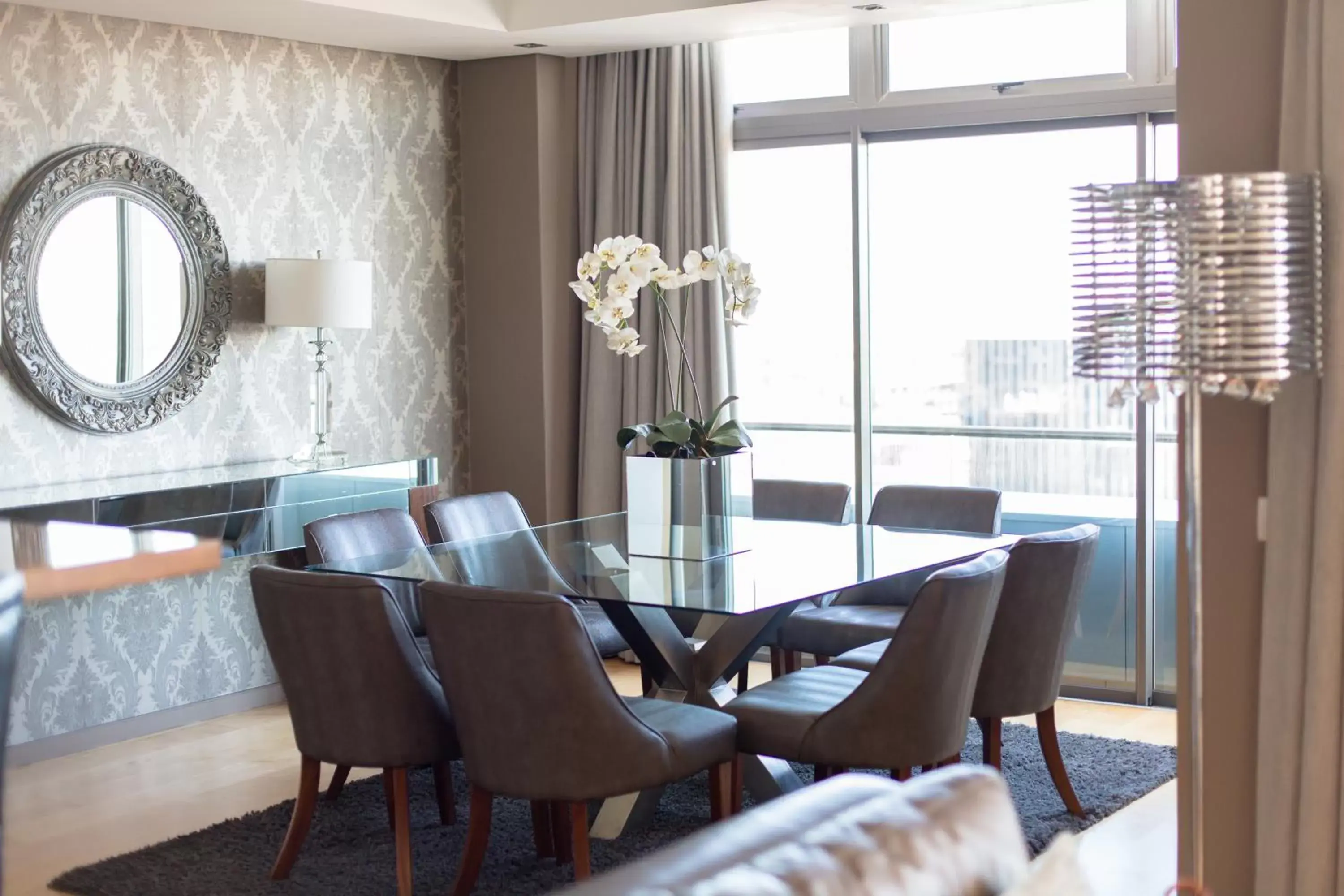 Dining area in The Residences at Crystal Towers