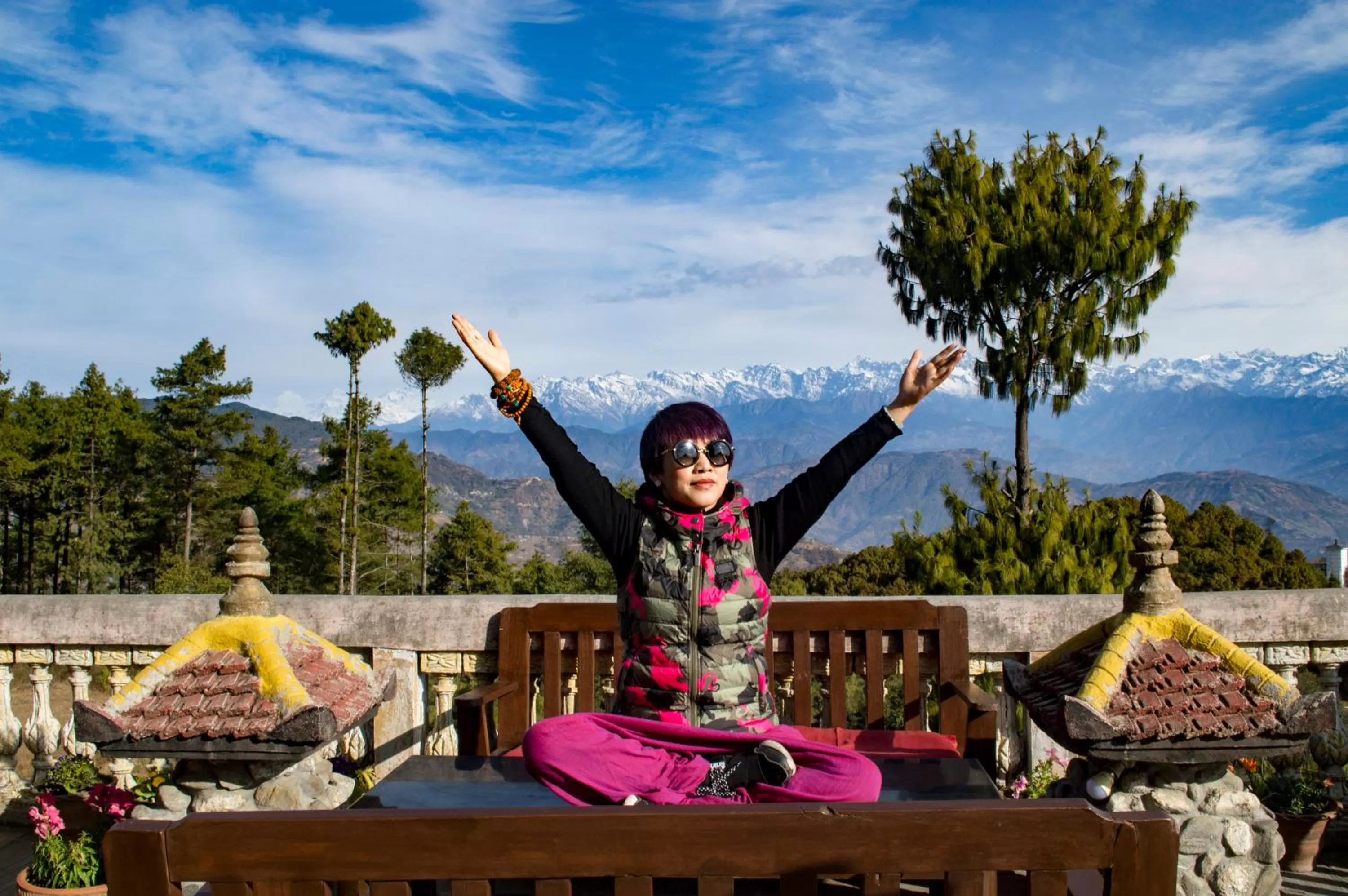 group of guests in Peaceful Cottage & Cafe Du Mont