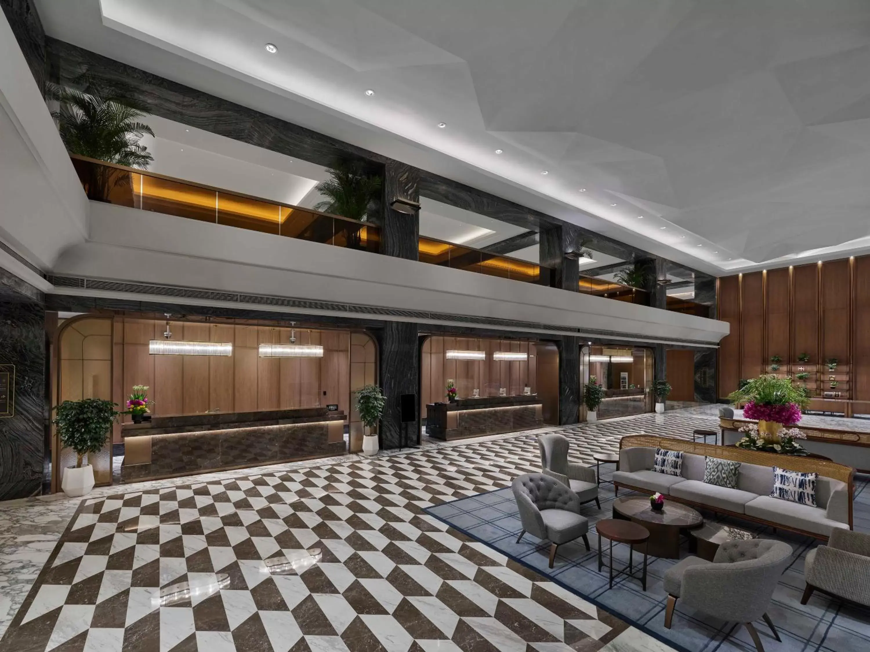 Lobby or reception in Hilton Shanghai Hongqiao