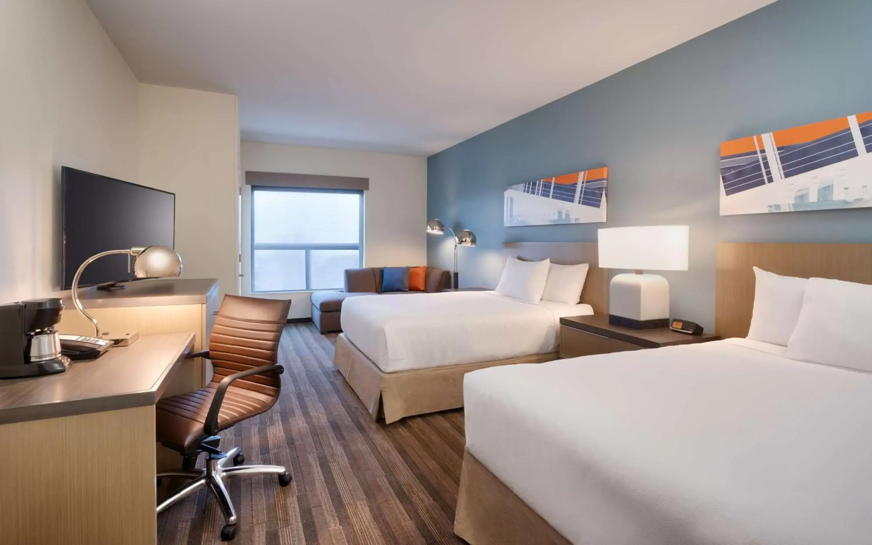 Den Guestroom with Two Queen Beds in Hyatt House Provo/Pleasant Grove Den Guestroom with Two Queen Beds in Hyatt House Provo/Pleasant Grove