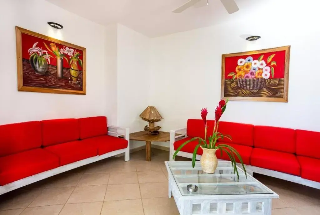 fireplace, Seating Area in Albachiara Hotel - Las Terrenas