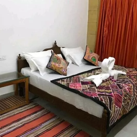Bed in Hotel Murad Haveli