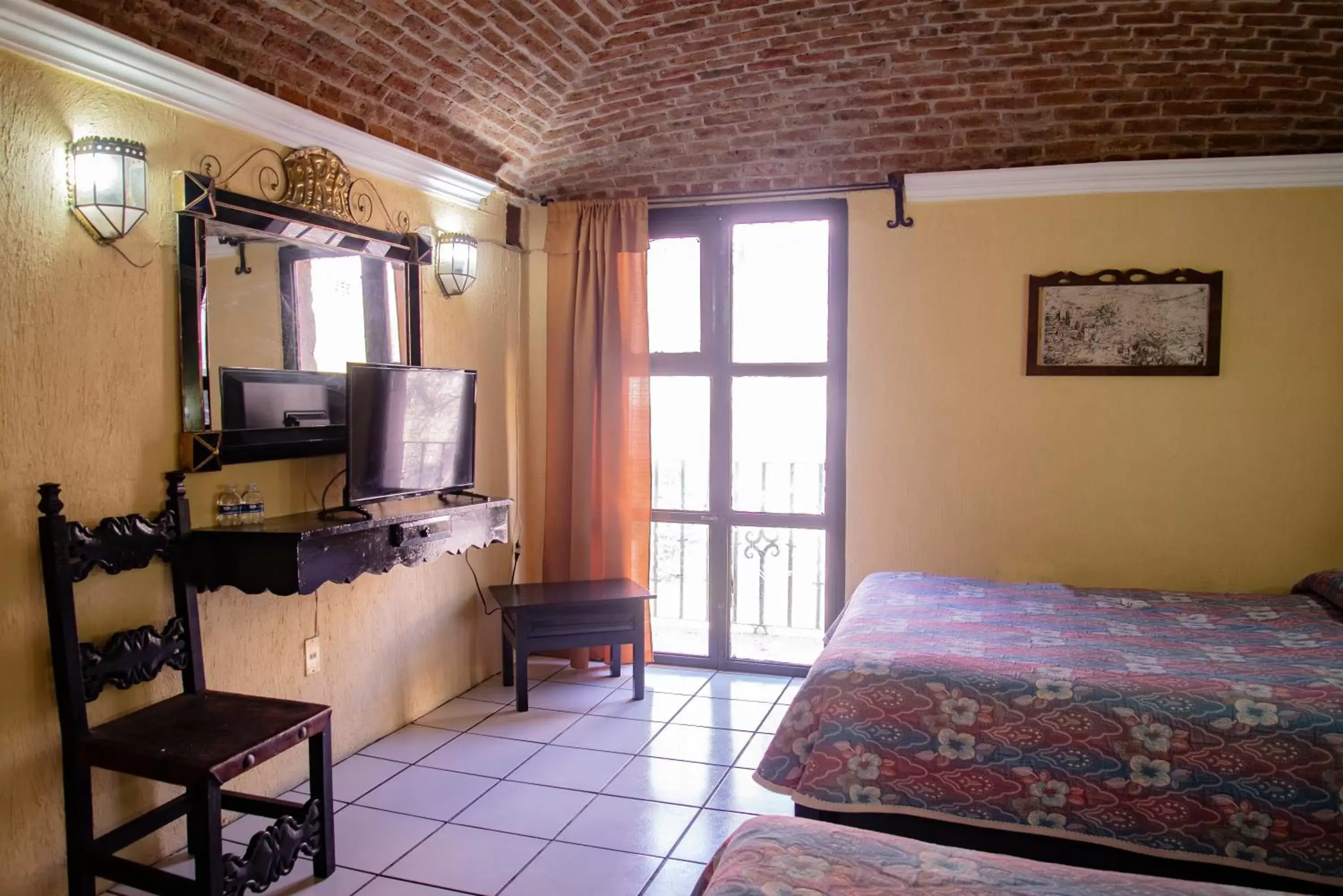 Bed in Hotel Hacienda de Cobos