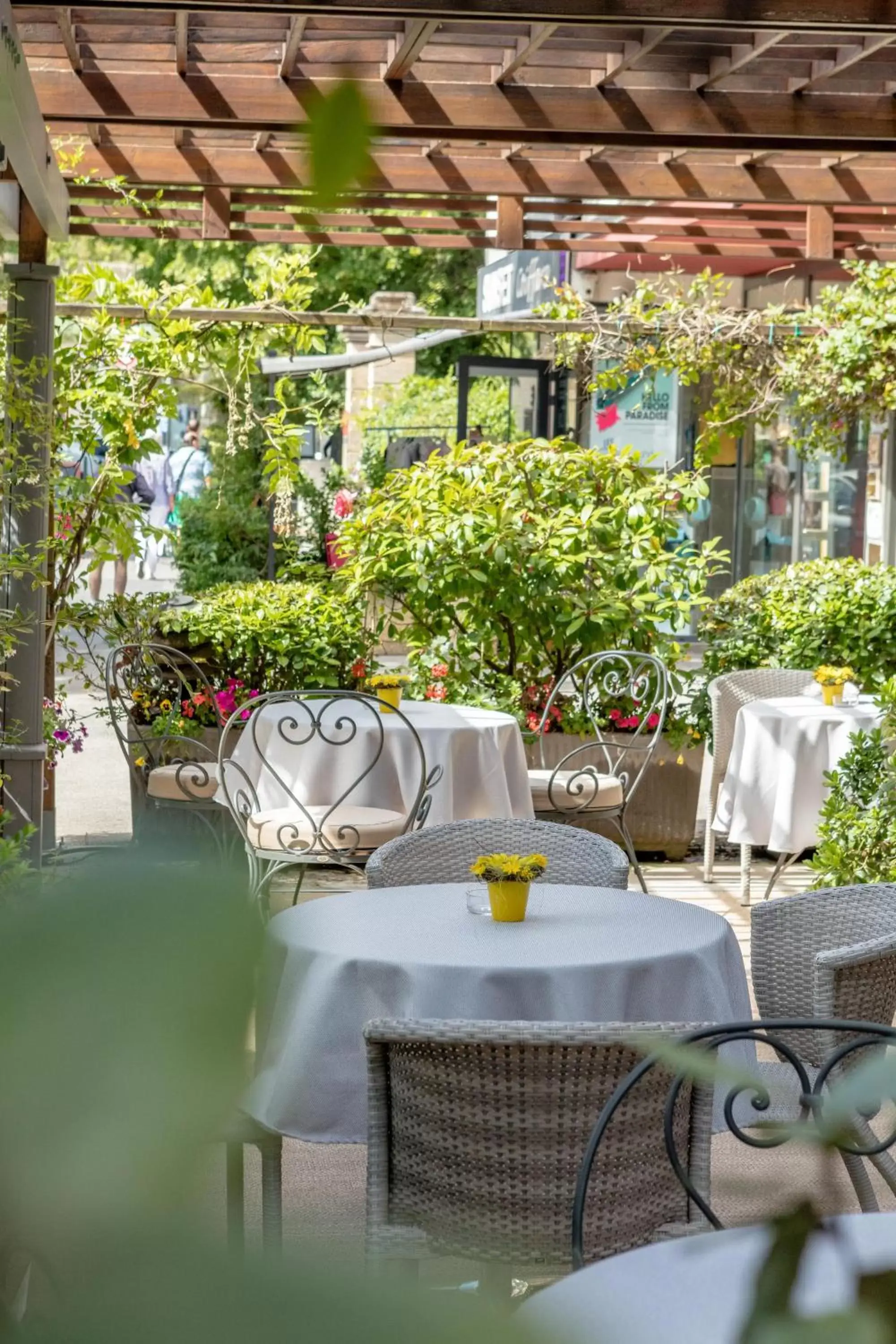 Patio, Restaurant/Places to Eat in Hôtel Rotonde