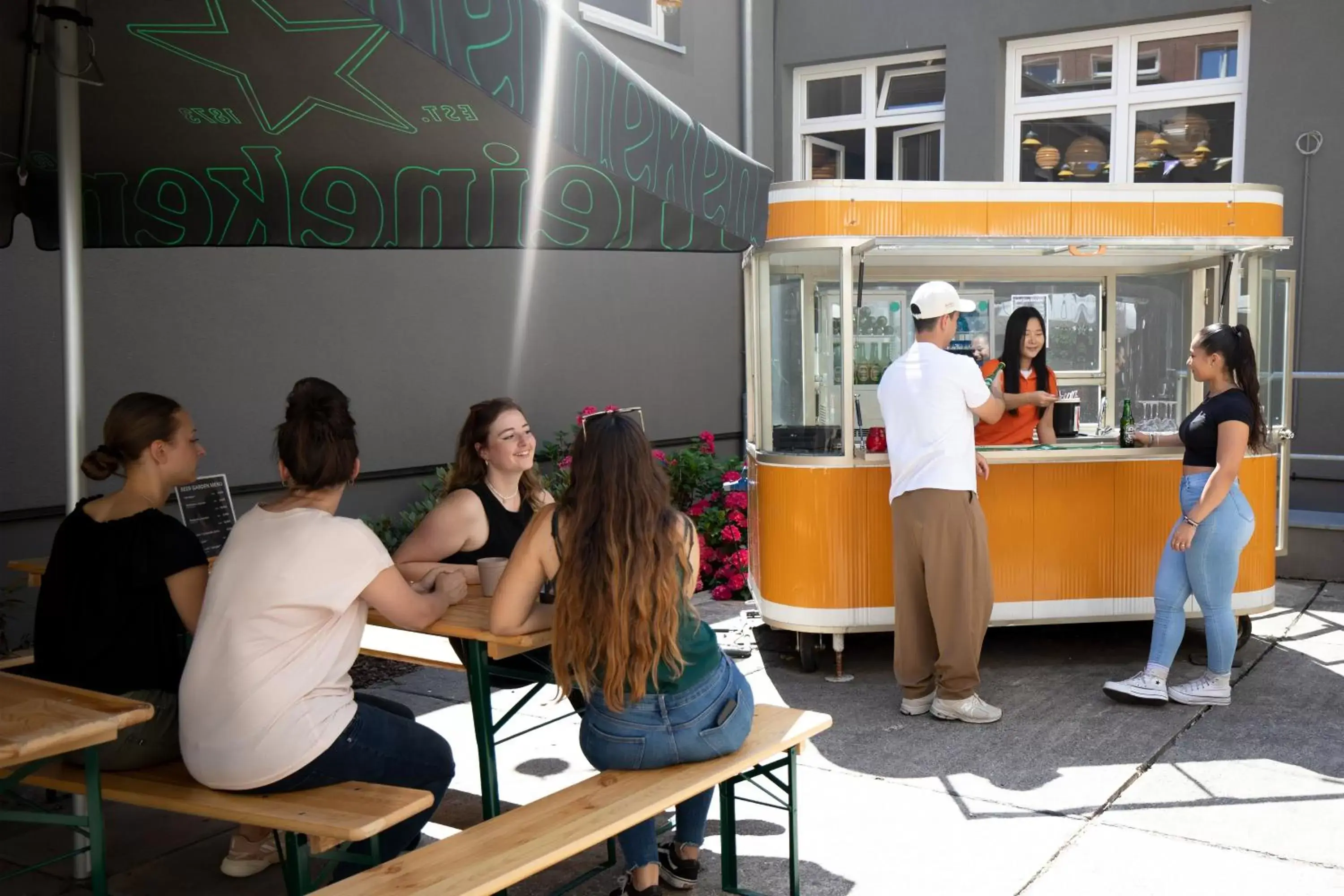 Garden view in a&o Berlin Mitte Garden view in a&o Berlin Mitte