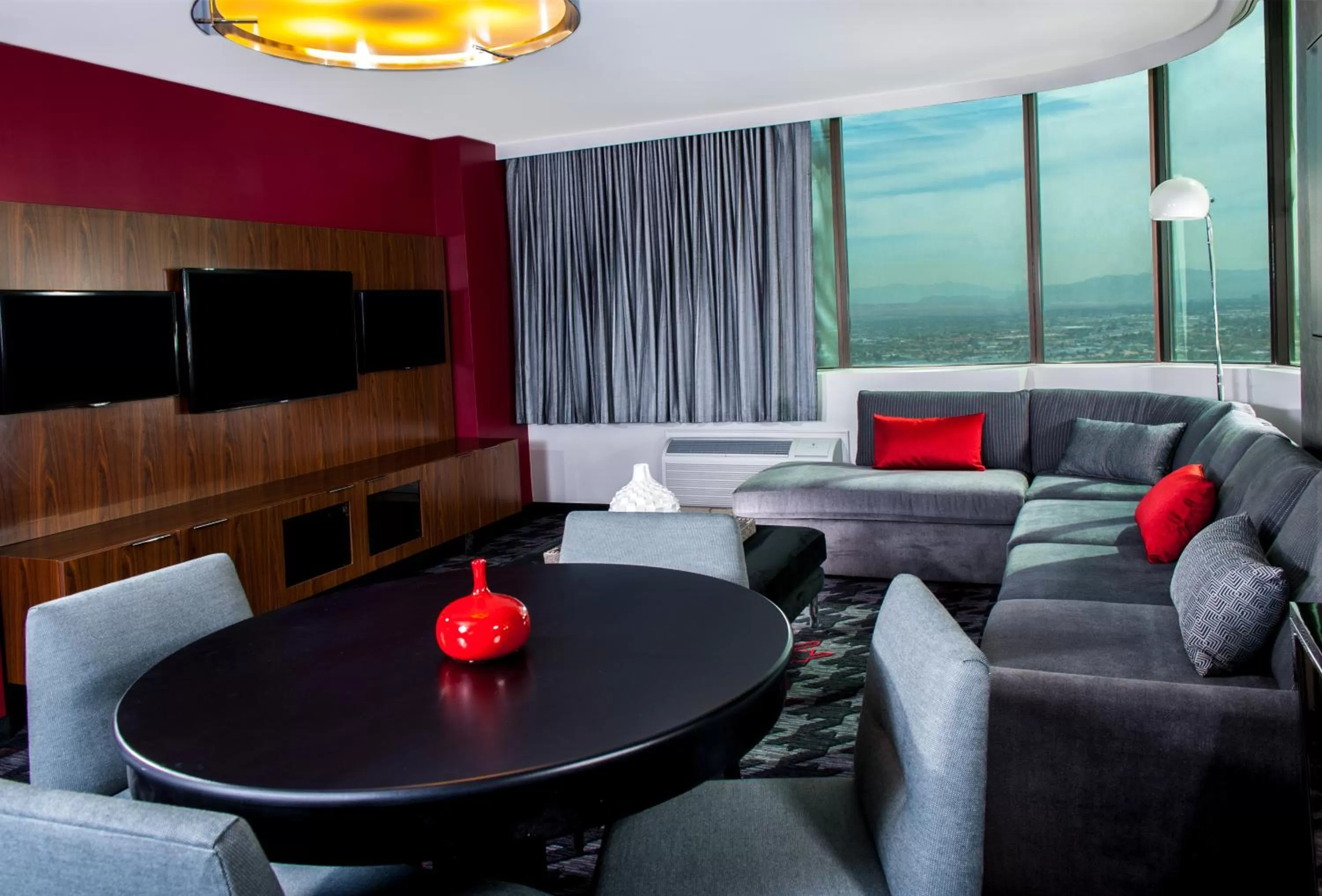 Seating area in The D Las Vegas