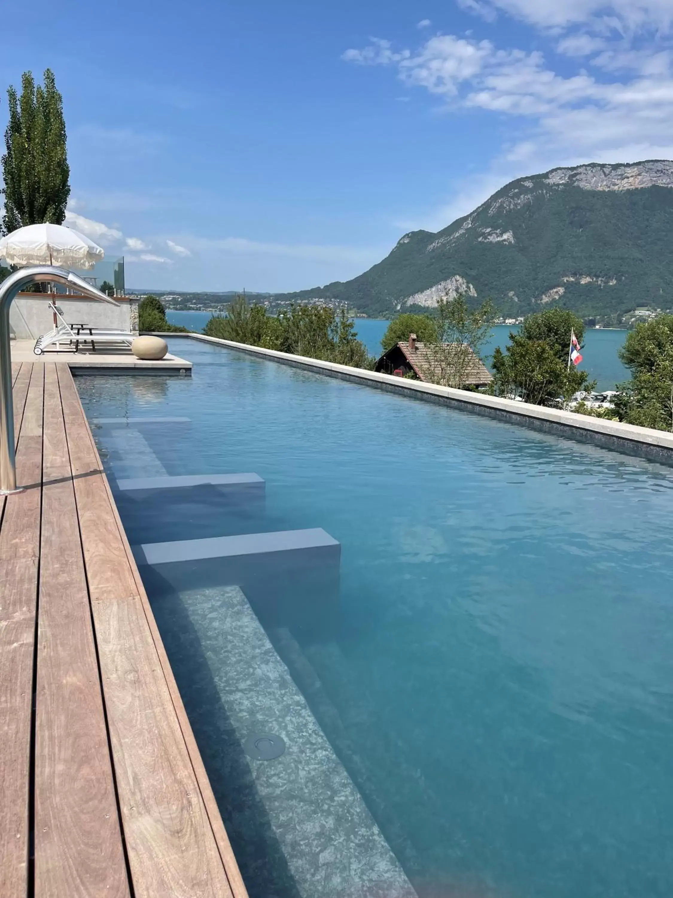 Pool view, Swimming Pool in Hôtel Beauregard, The Originals Relais (Inter-Hotel)