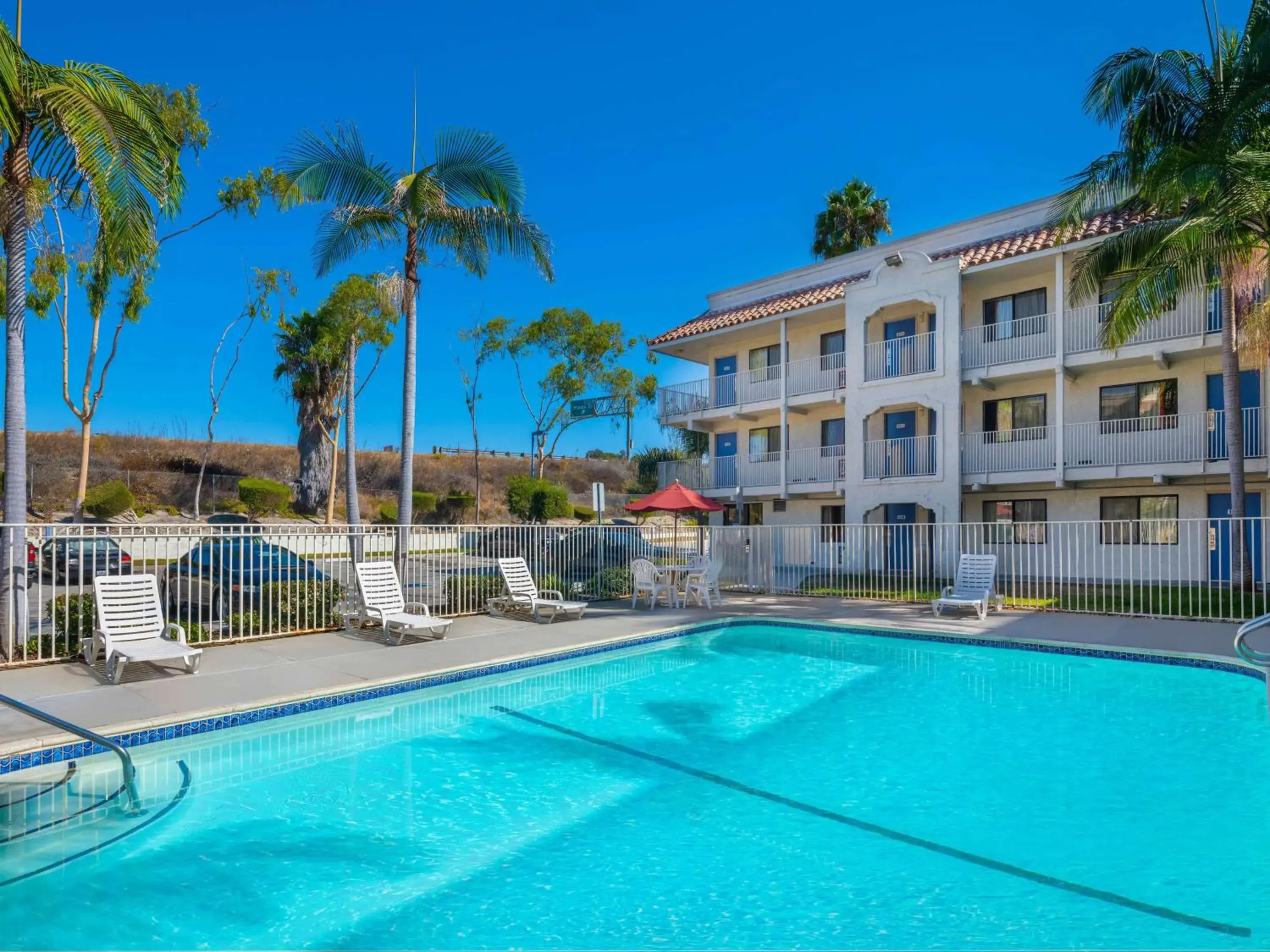 Pool view, Swimming Pool in Motel 6-Oceanside, CA