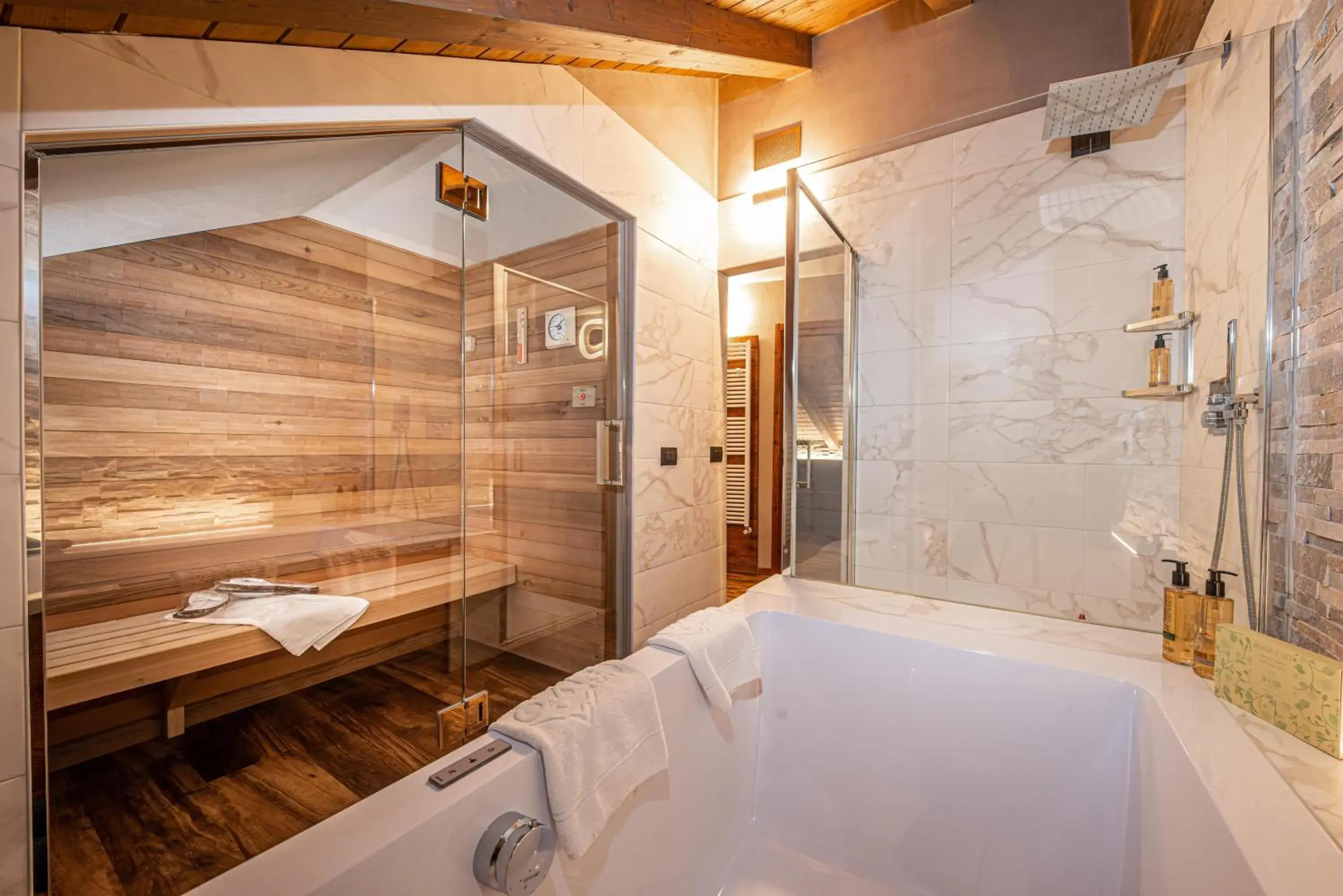 Sauna, Bathroom in Hotel Bivio