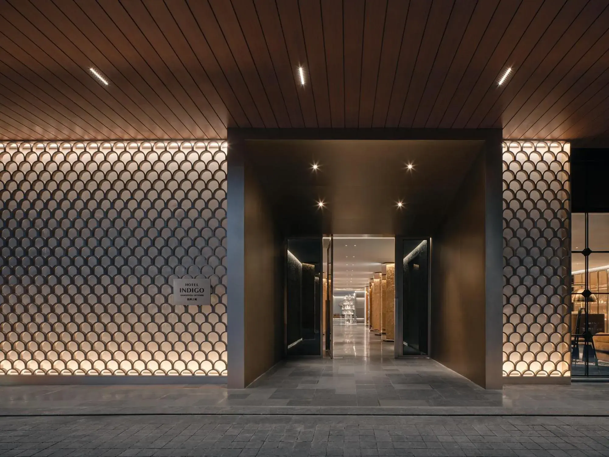 Facade/entrance in Hotel Indigo Hangzhou Uptown, an IHG Hotel