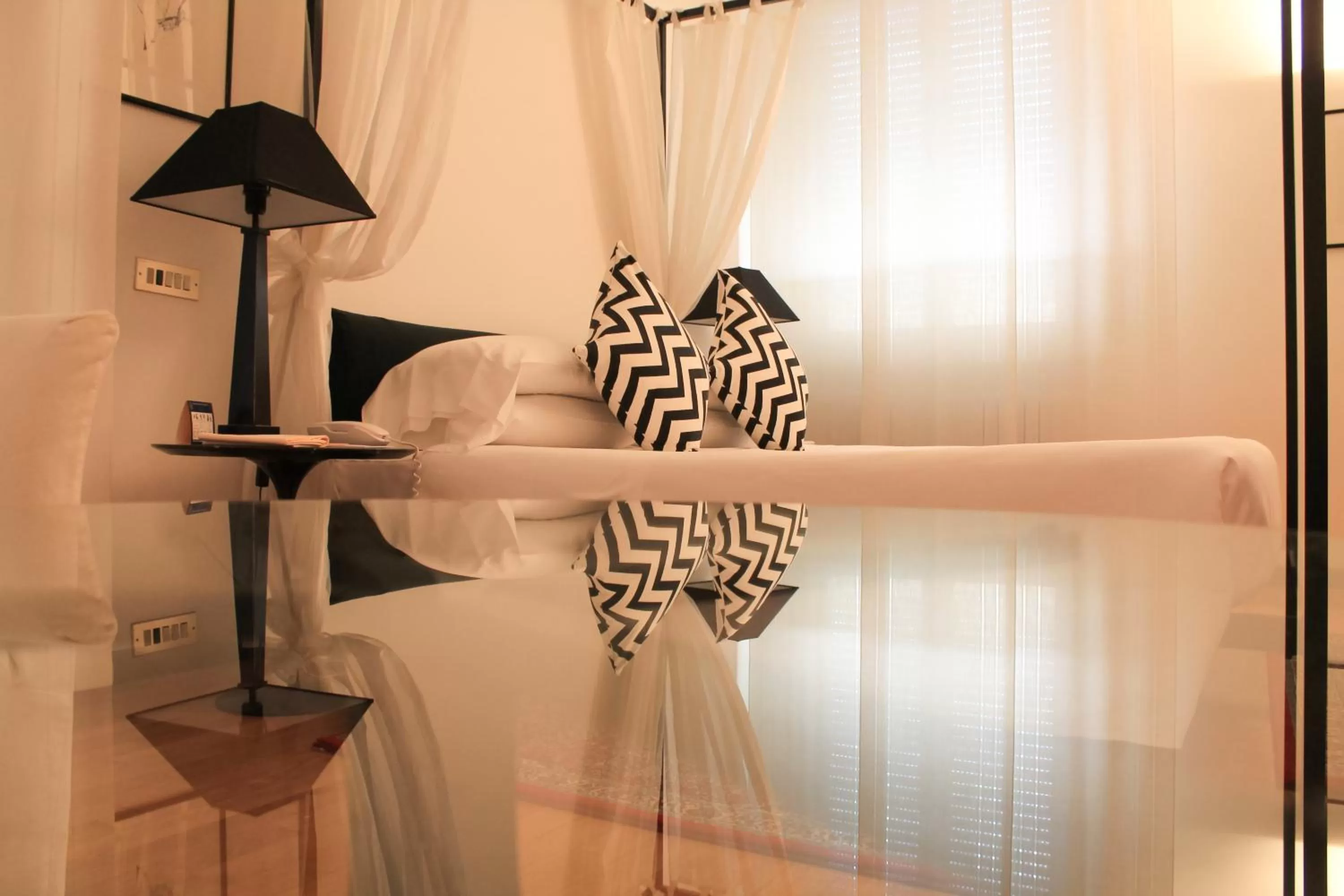 Decorative detail, Bed in Grand Hotel Passetto