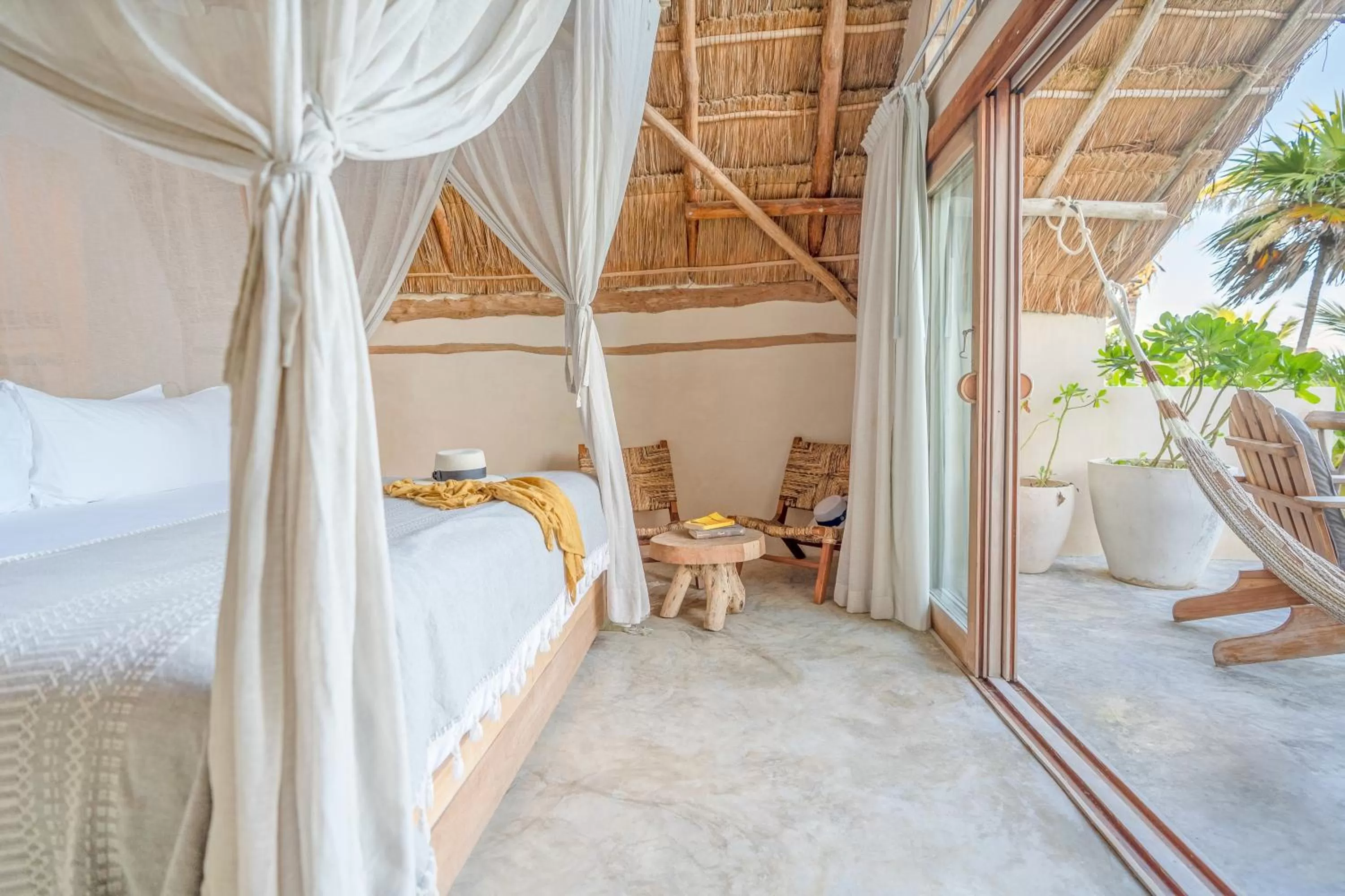 Bed in Ahau Tulum - Beachfront Hotel