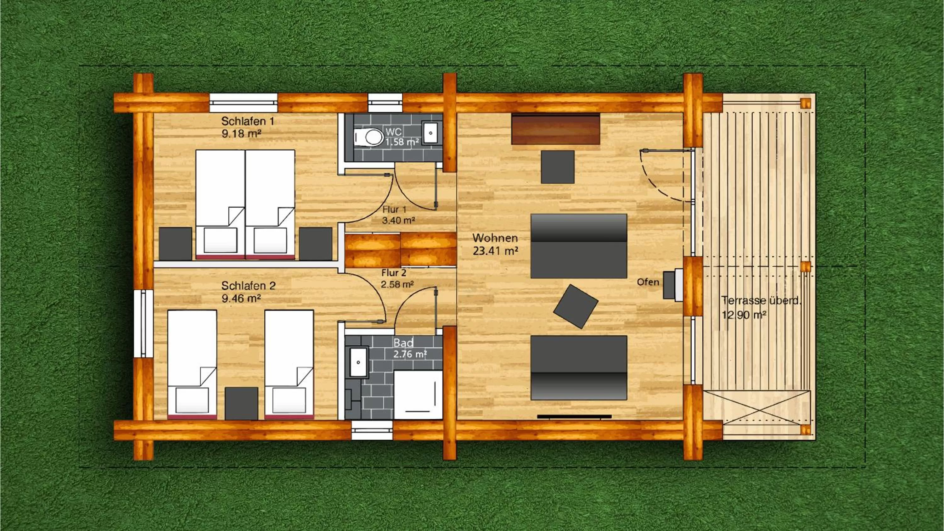 Toilet, Floor Plan in Resort Hotel Bispingen Superior