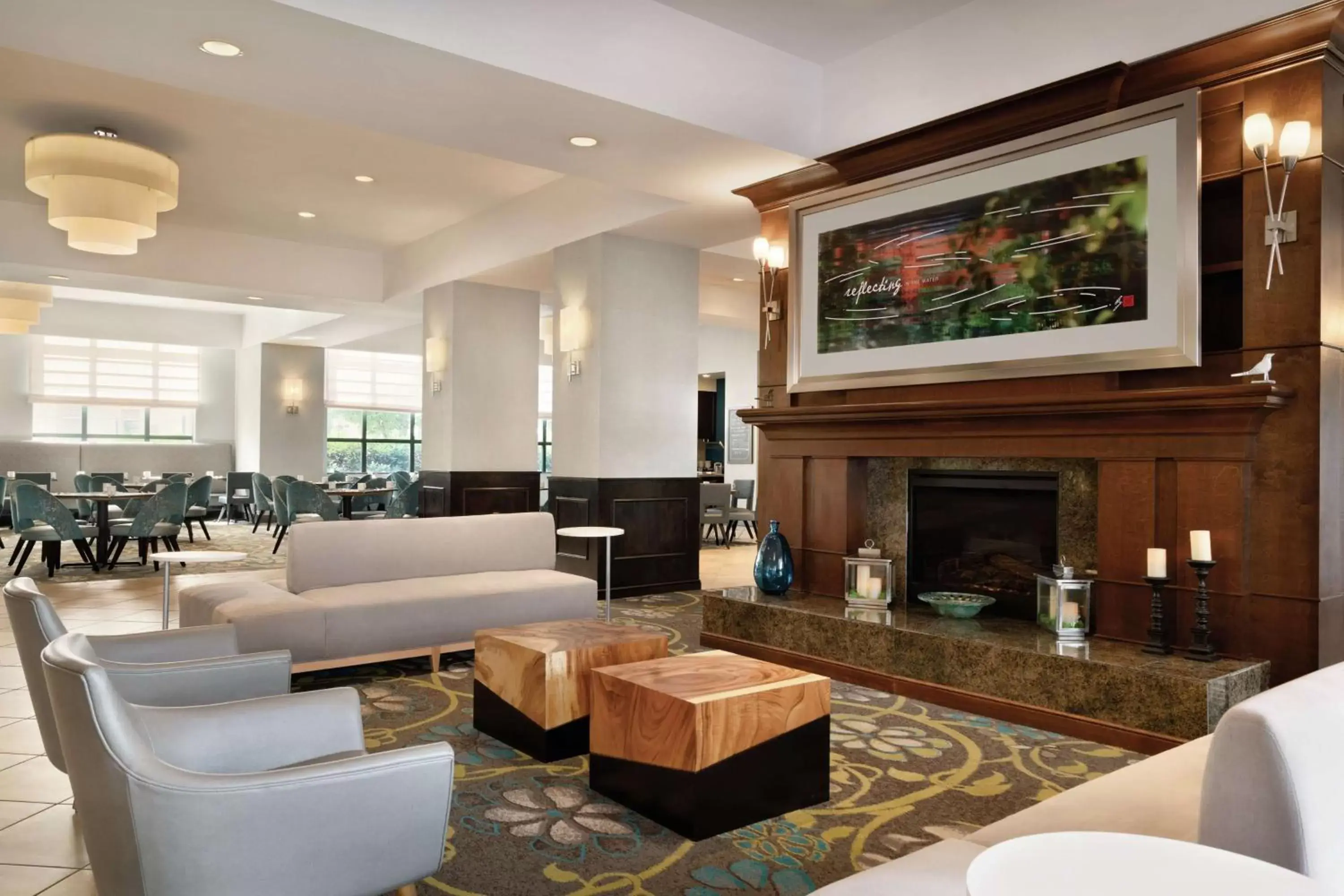 Lobby or reception in Hilton Garden Inn Worcester Lobby or reception in Hilton Garden Inn Worcester