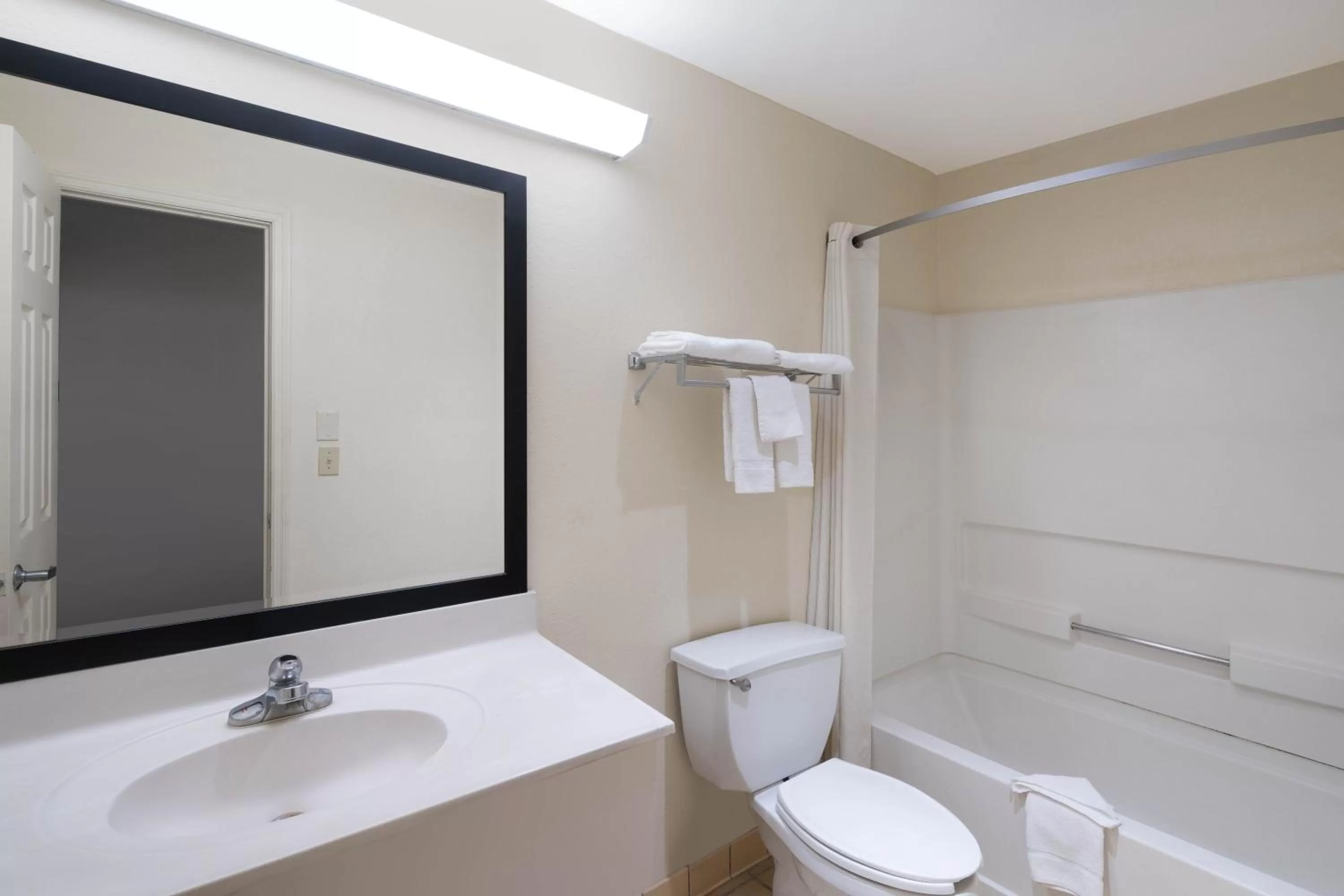 Bathroom in Super 8 by Wyndham Cleveland