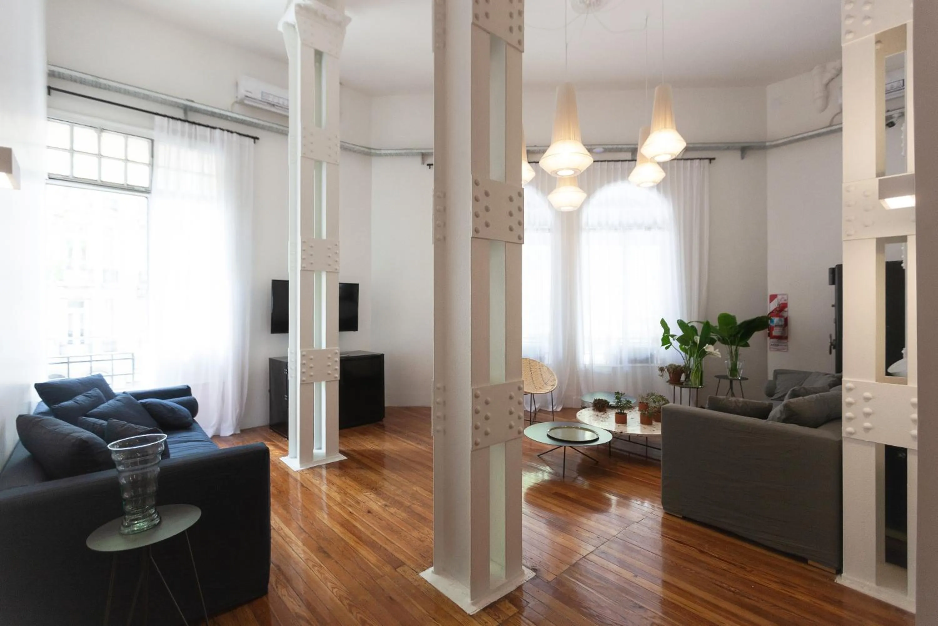 Seating area in Franca City Hostel