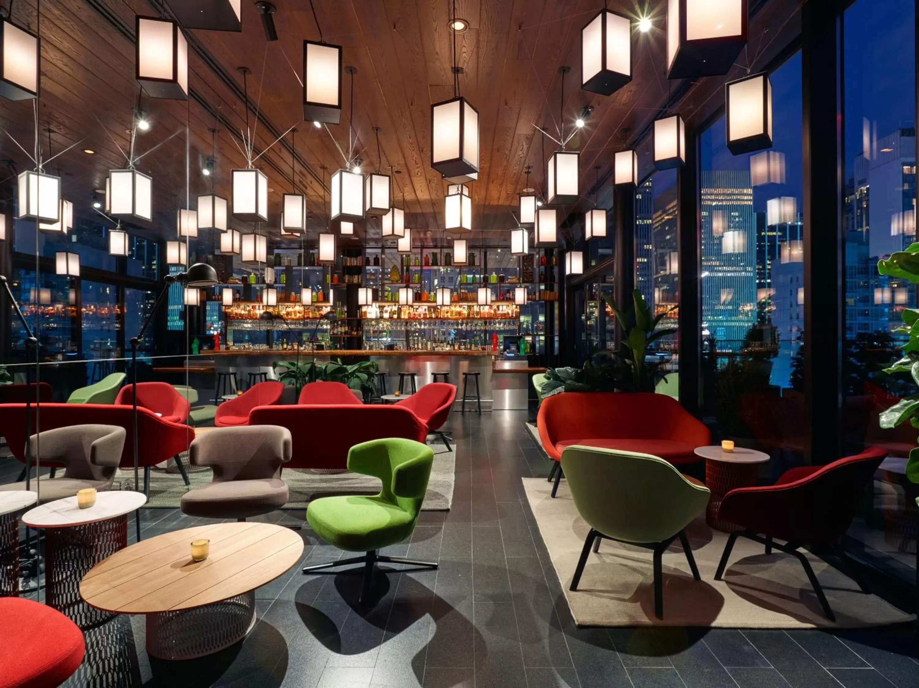 Lounge or bar in citizenM New York Times Square Lounge or bar in citizenM New York Times Square