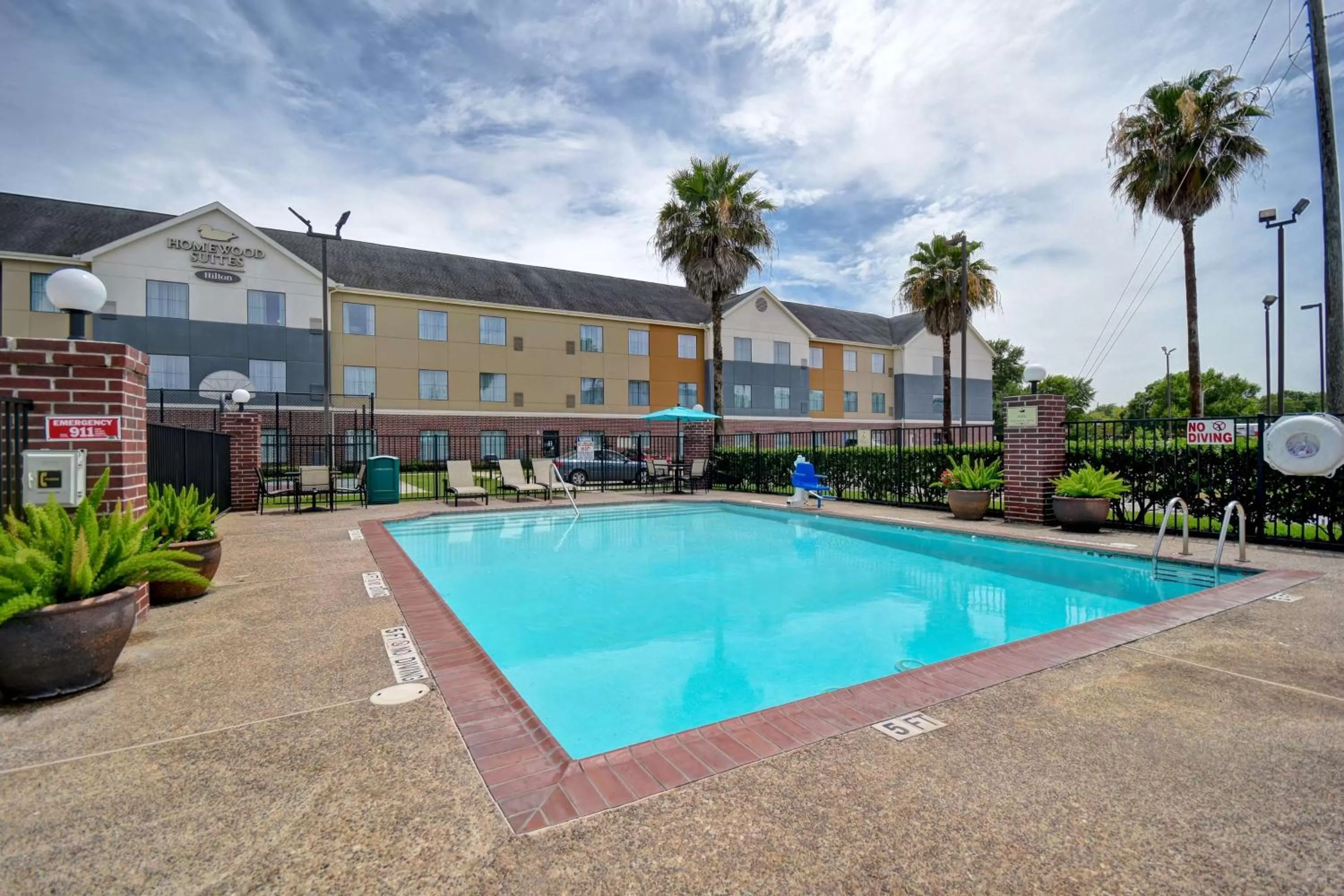 Pool view in Homewood Suites By Hilton HOU Intercontinental Airport