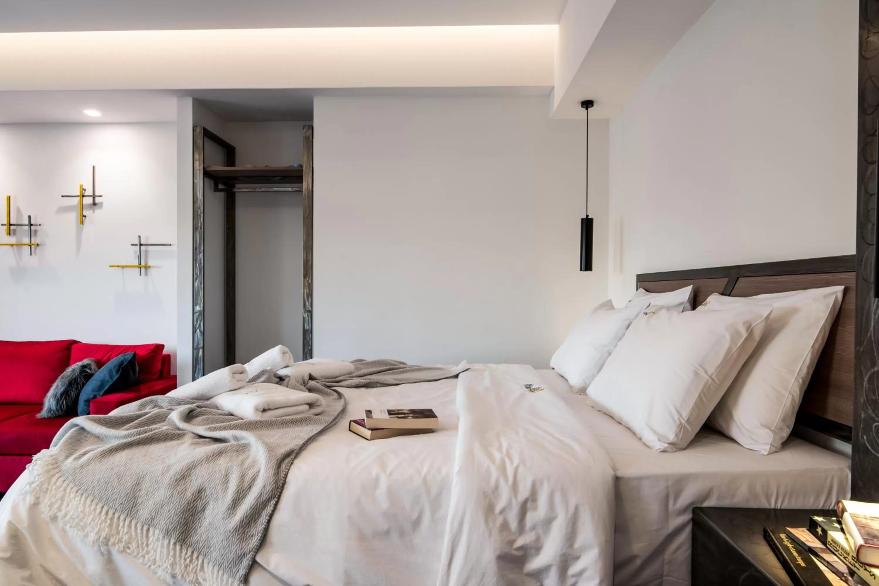 Bed in AthinA STREETAPARTMENTS