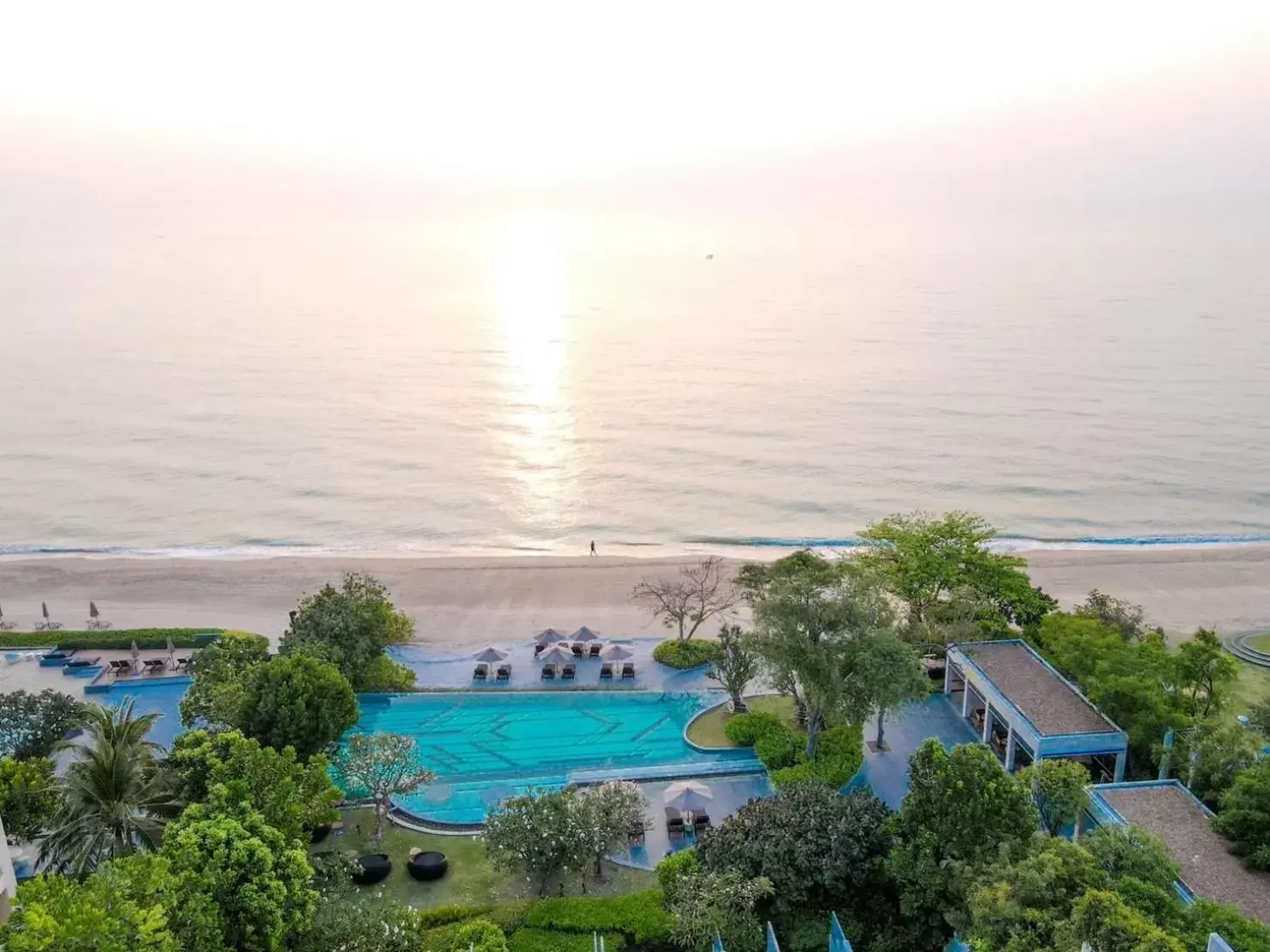 Bird's eye view, Pool View in Baba Beach Club Hua Hin Luxury Pool Villa by Sri panwa