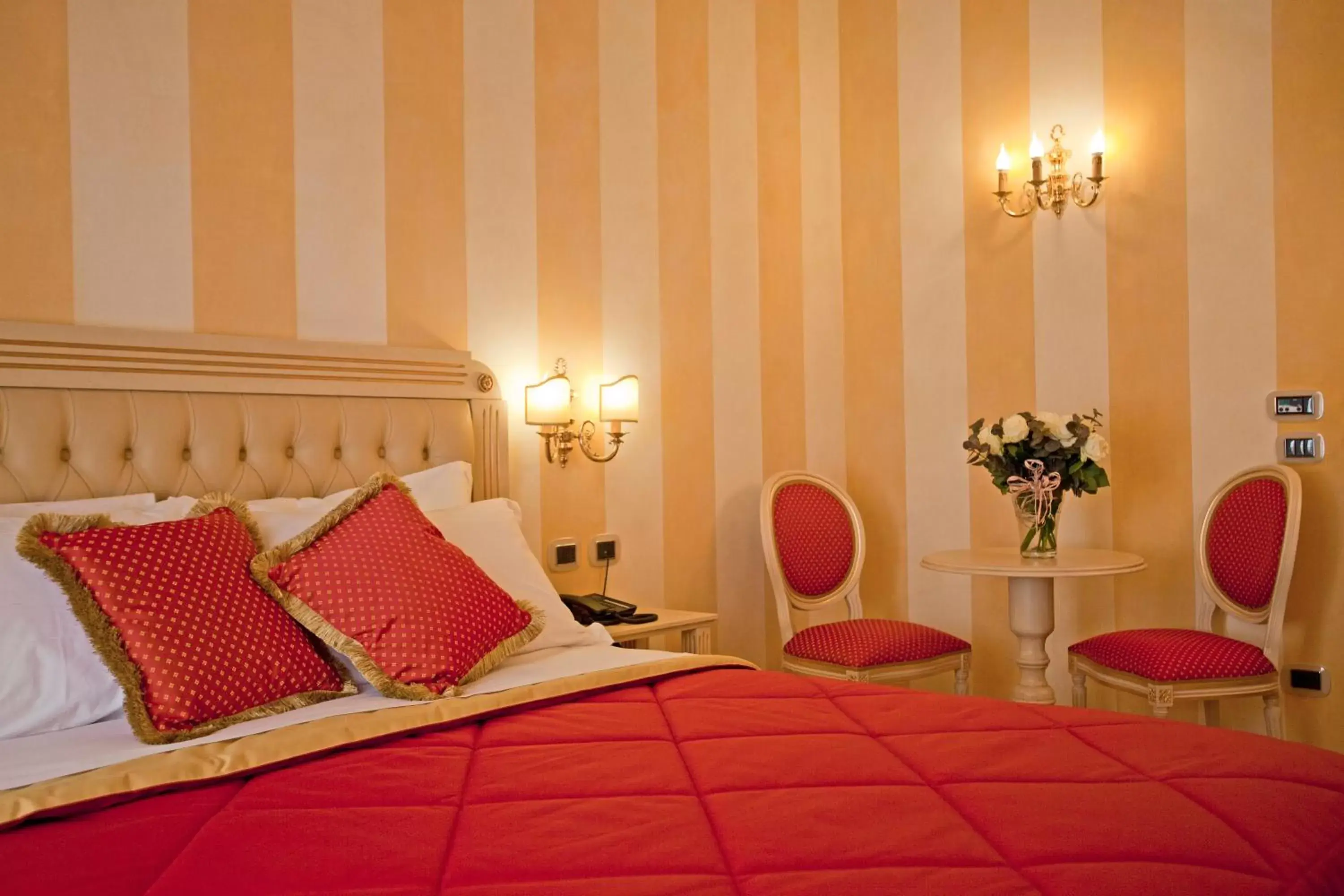 Bed in Hotel Cavour