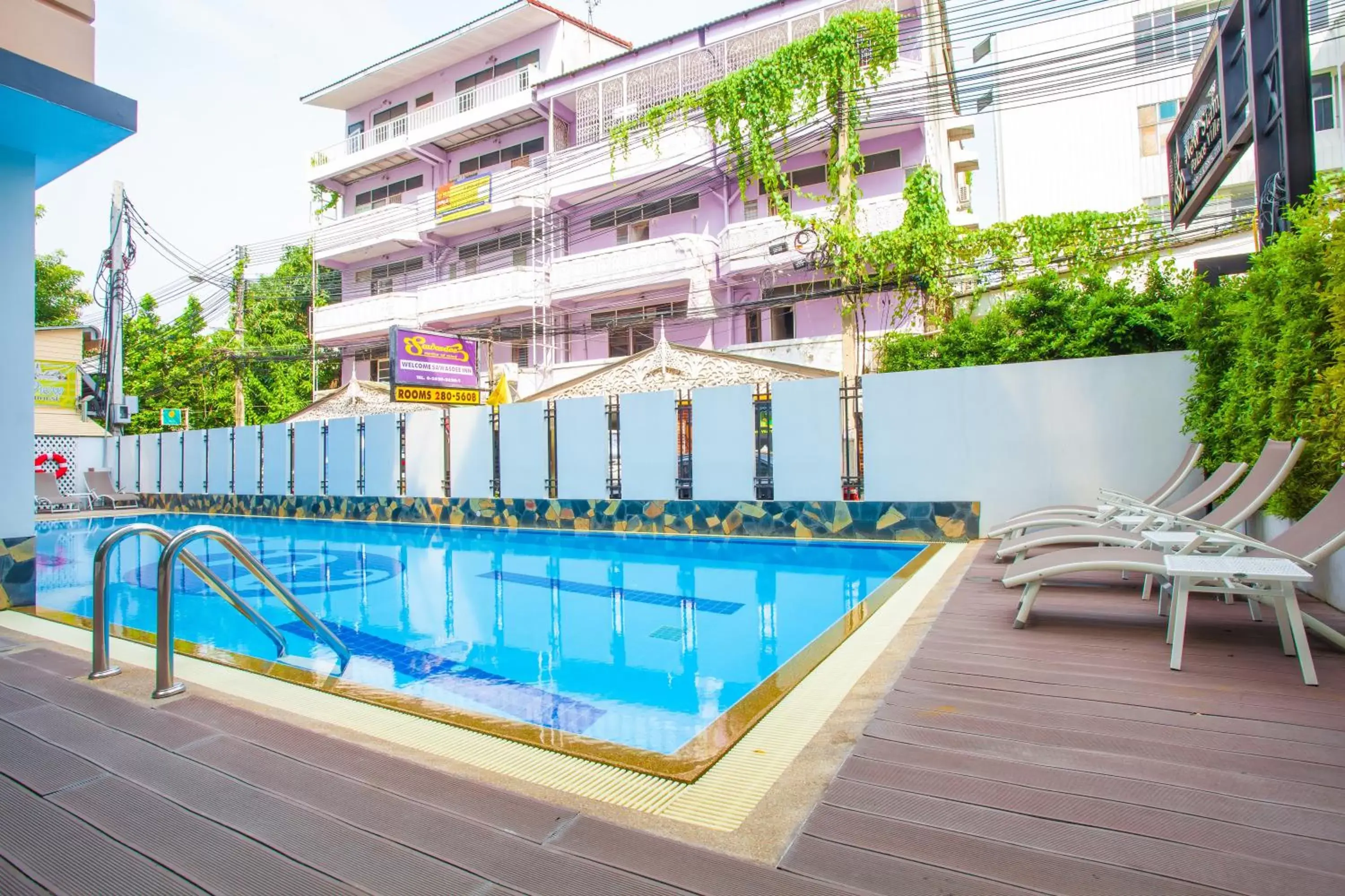 Balcony/Terrace, Swimming Pool in New Siam Palace Ville Hotel - SHA Extra Plus Certified