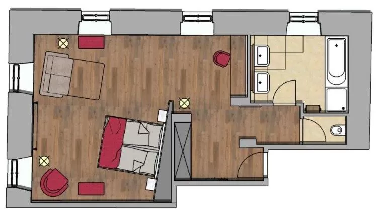 Photo of the whole room, Bed in Das Schloss an der Eisenstrasse