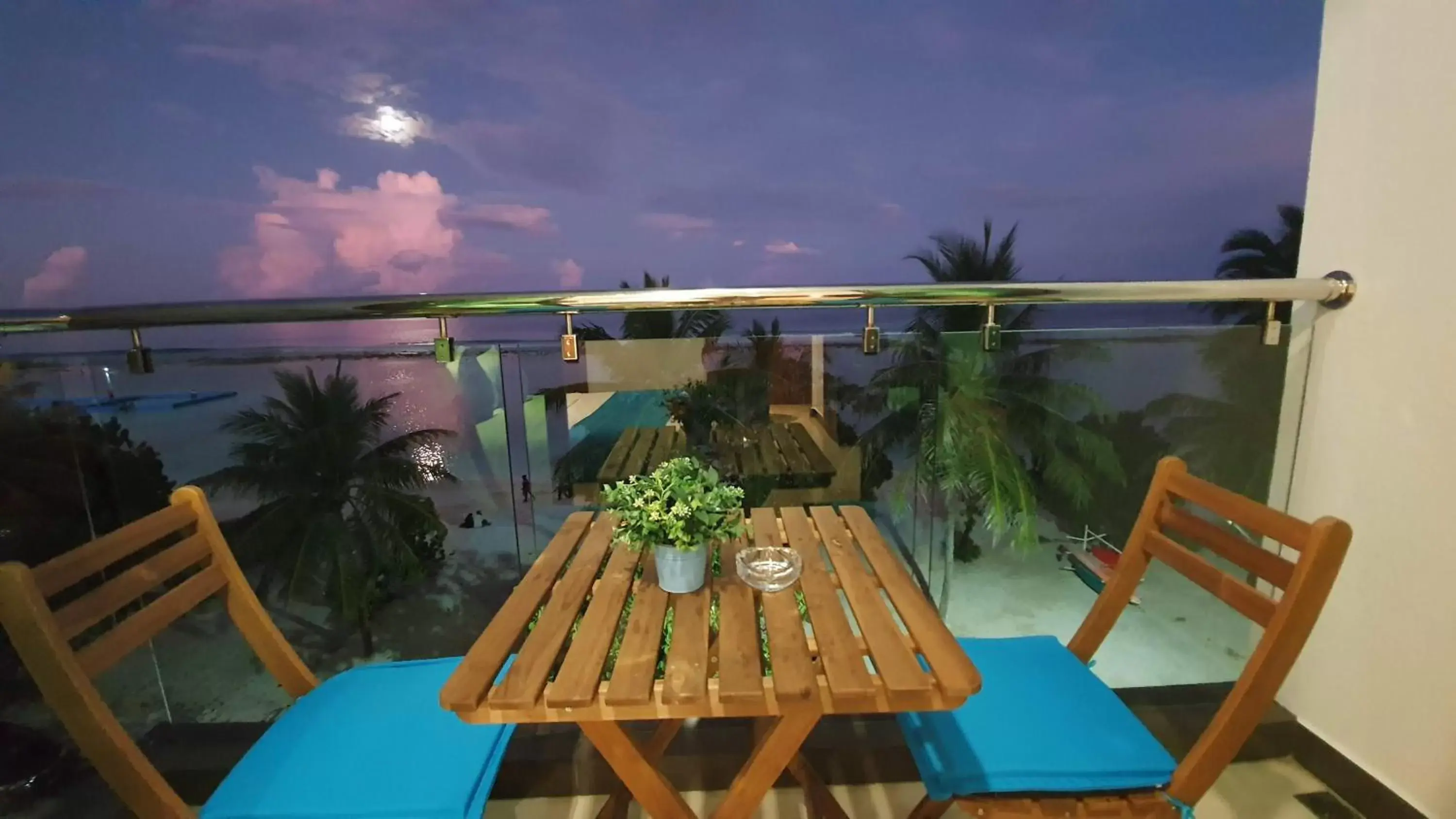 Balcony/Terrace in Huvan Beach Hotel at Hulhumale