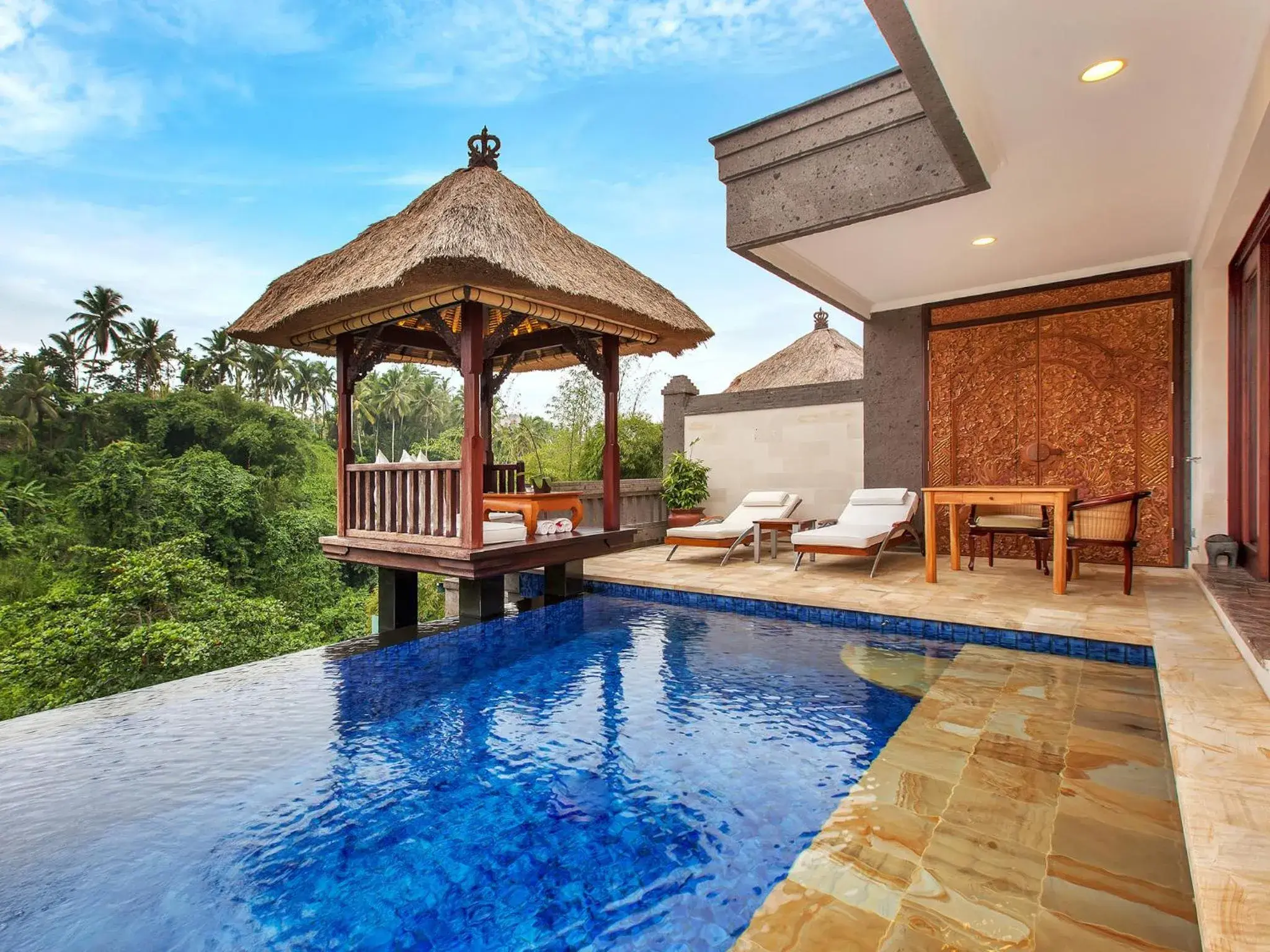 Decorative detail, Swimming Pool in Viceroy Bali