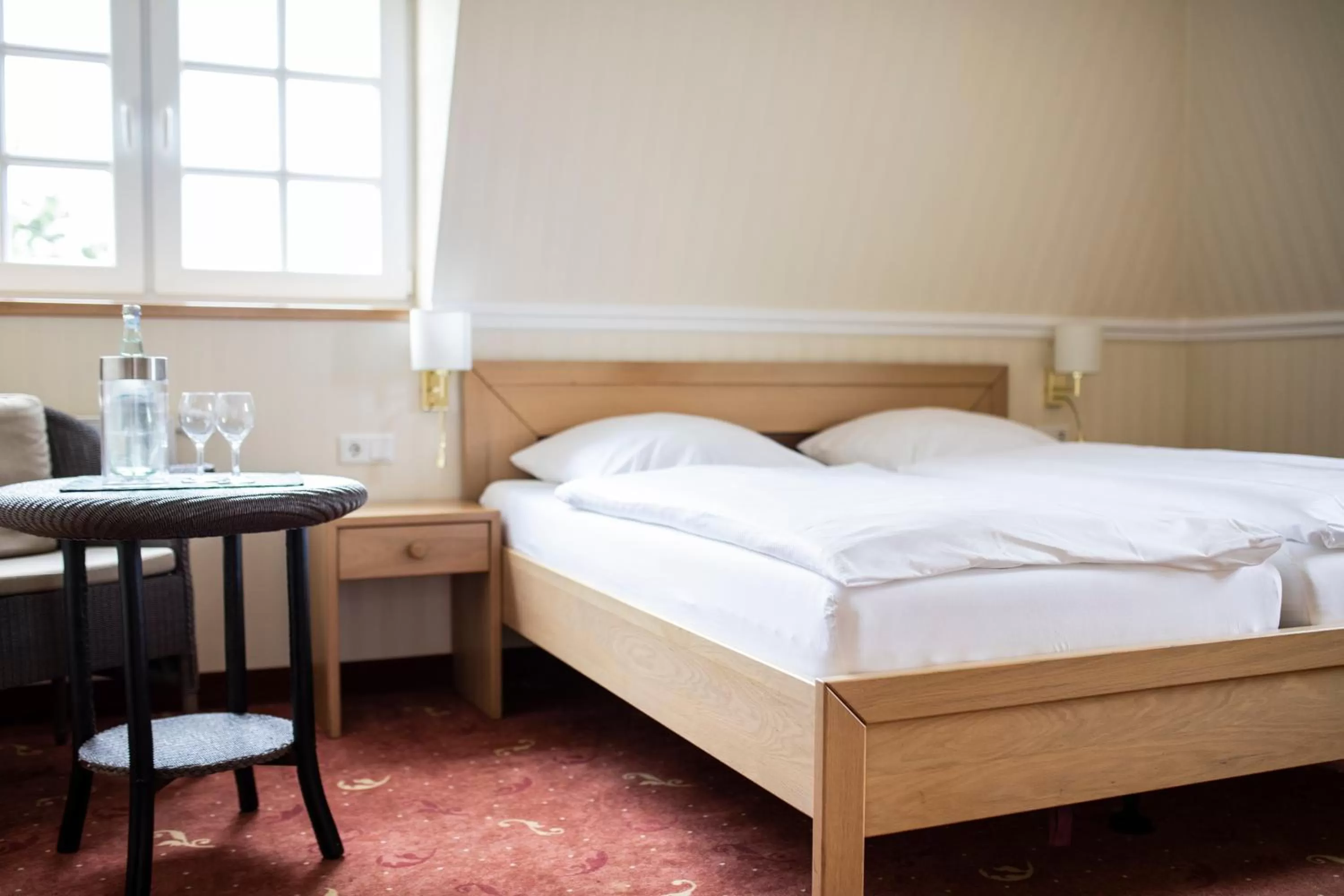 Photo of the whole room, Bed in Hotel Wardenburger Hof