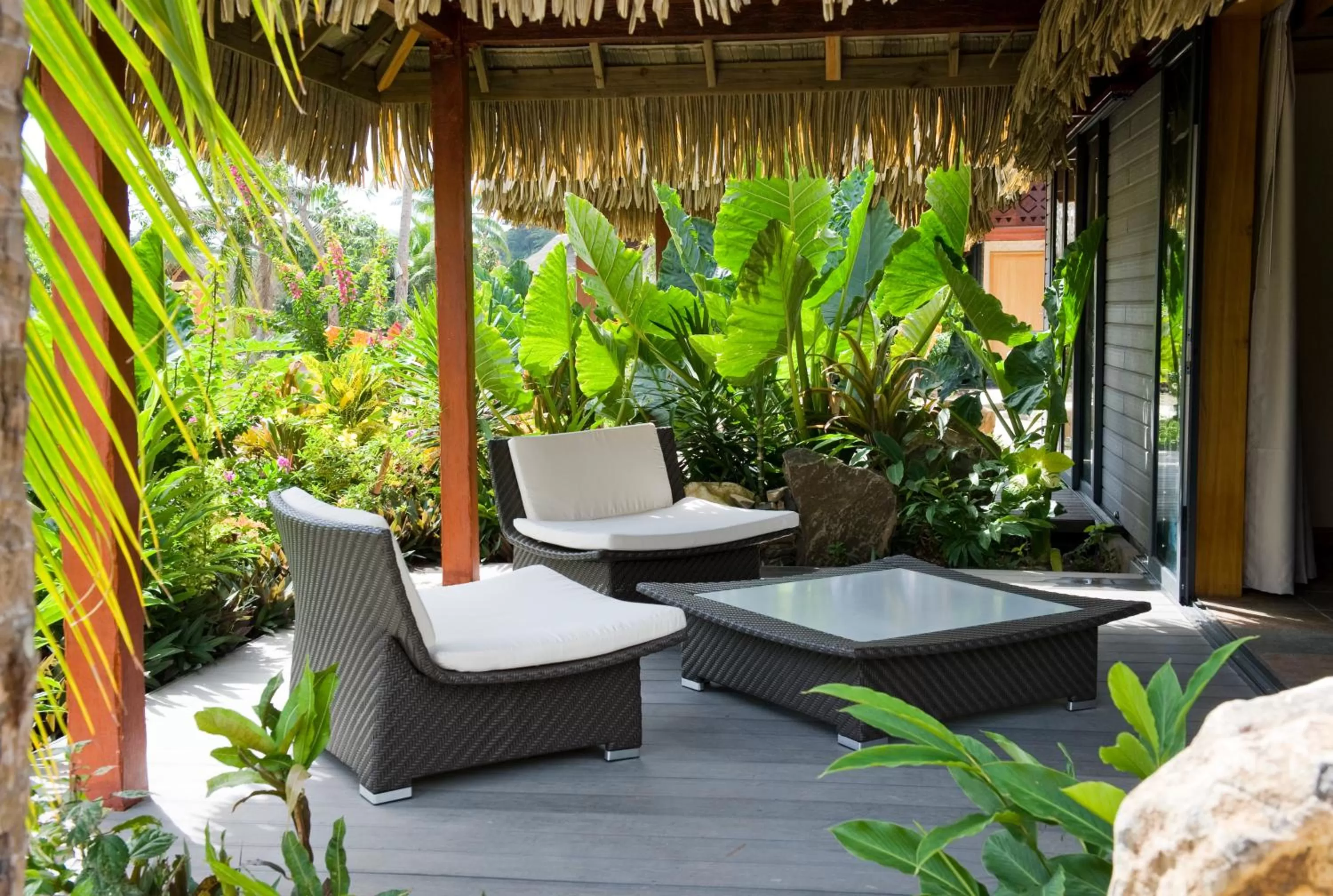 Patio in Maitai Lapita Village Huahine