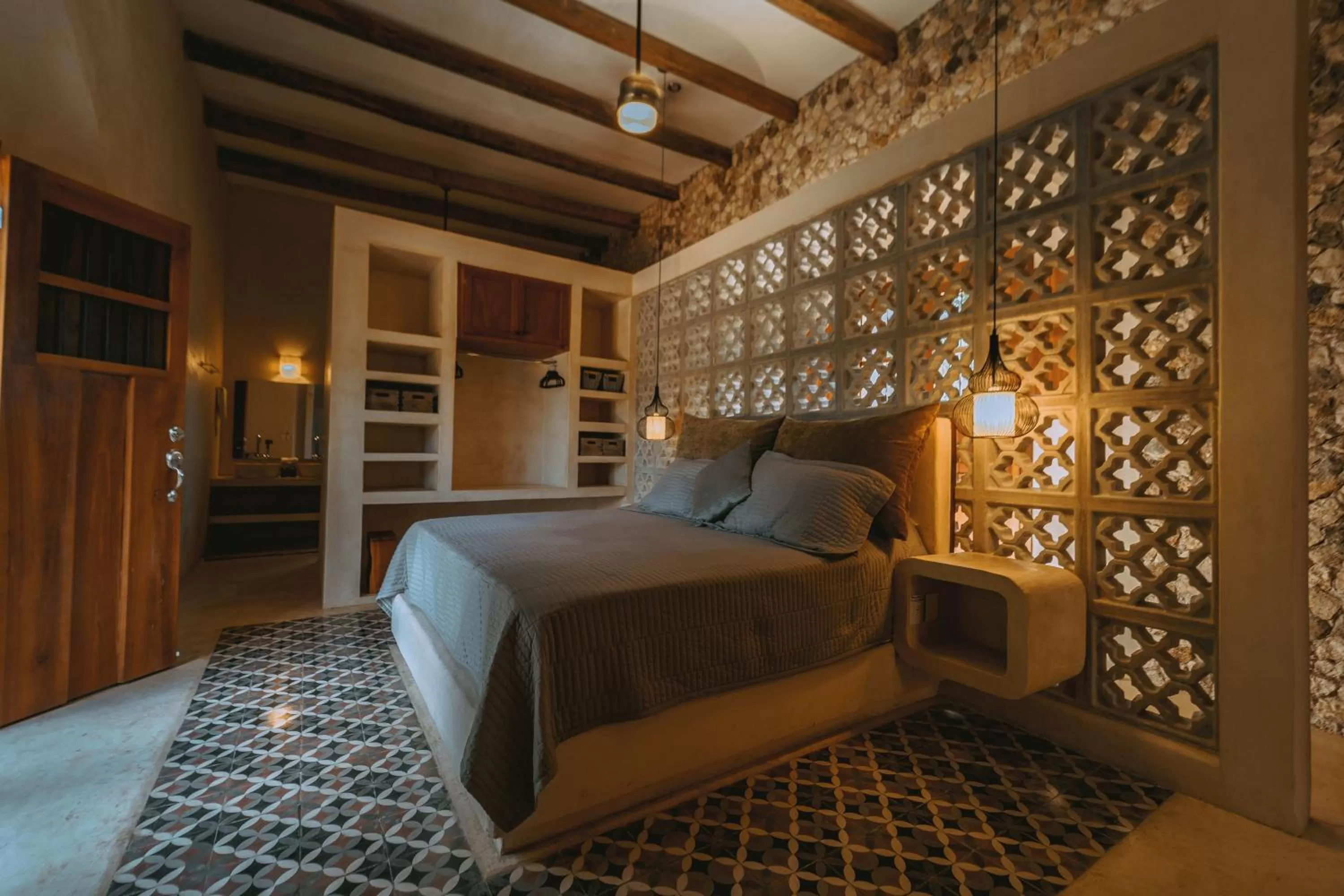 Bed in Destino Mío Mayan Jungle Retreat