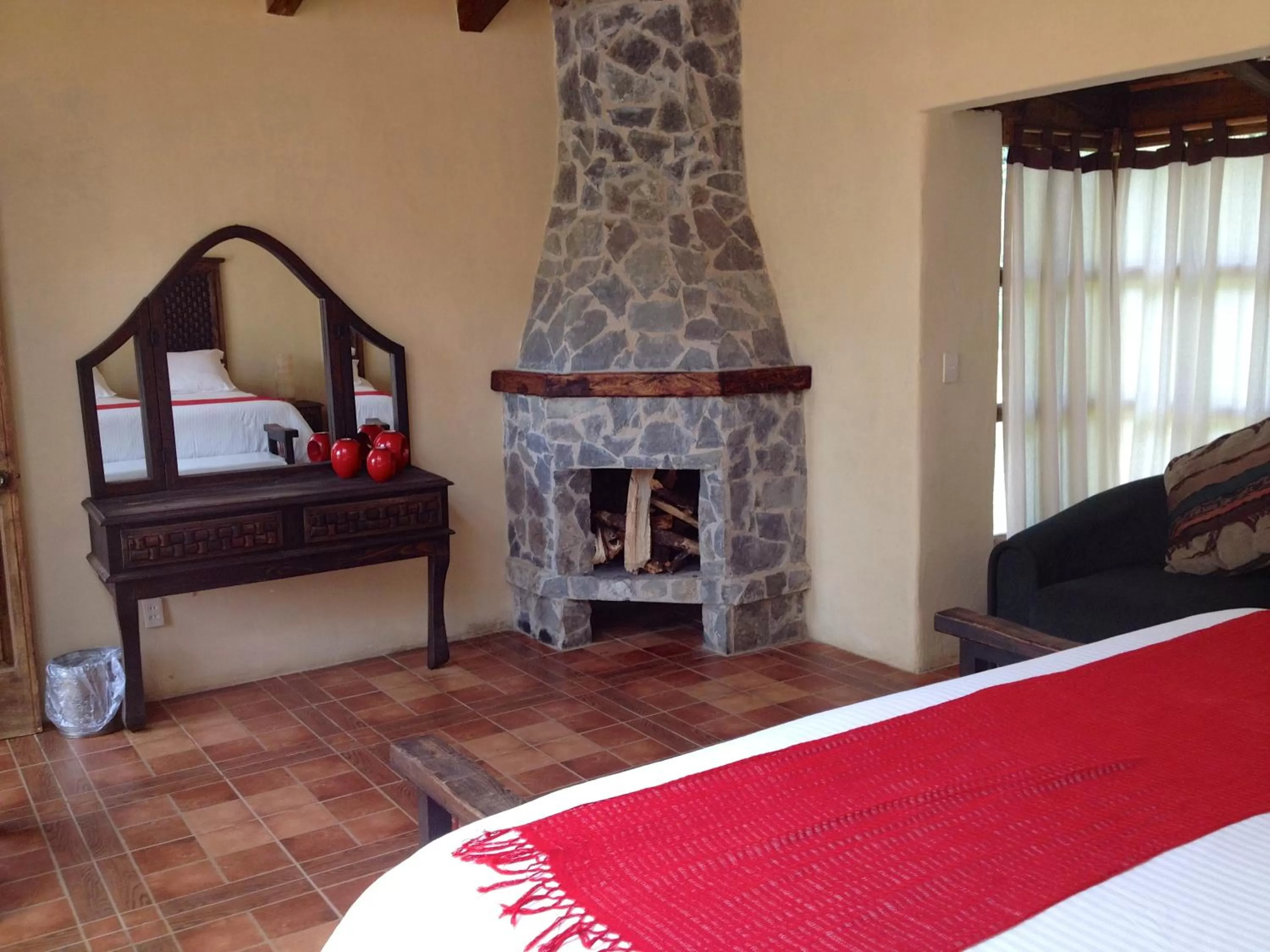 Bed in Cabañas La Cascada