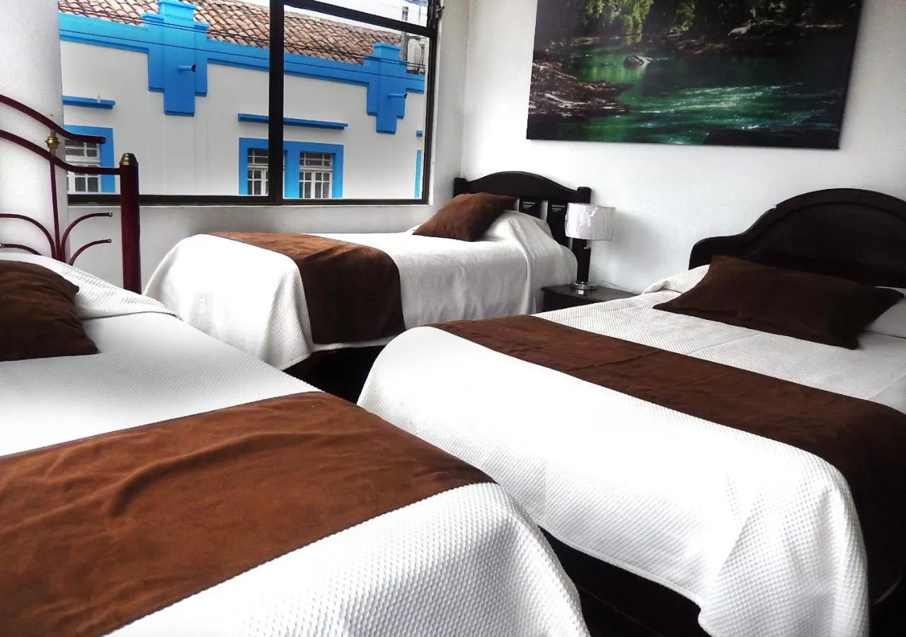 Decorative detail, Bed in La Merced Plaza Hospedaje