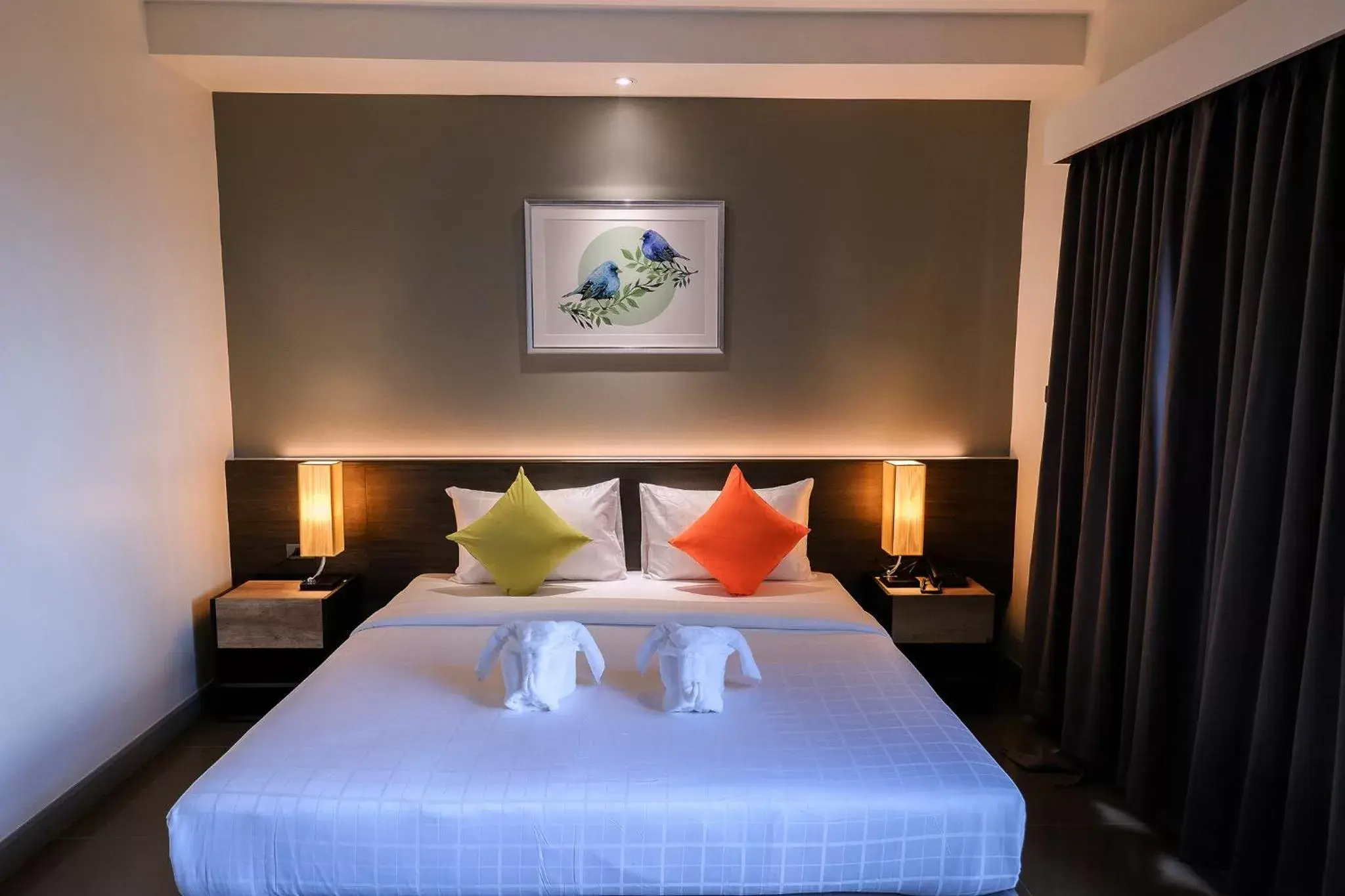 Bed in Clover Hotel Hatyai