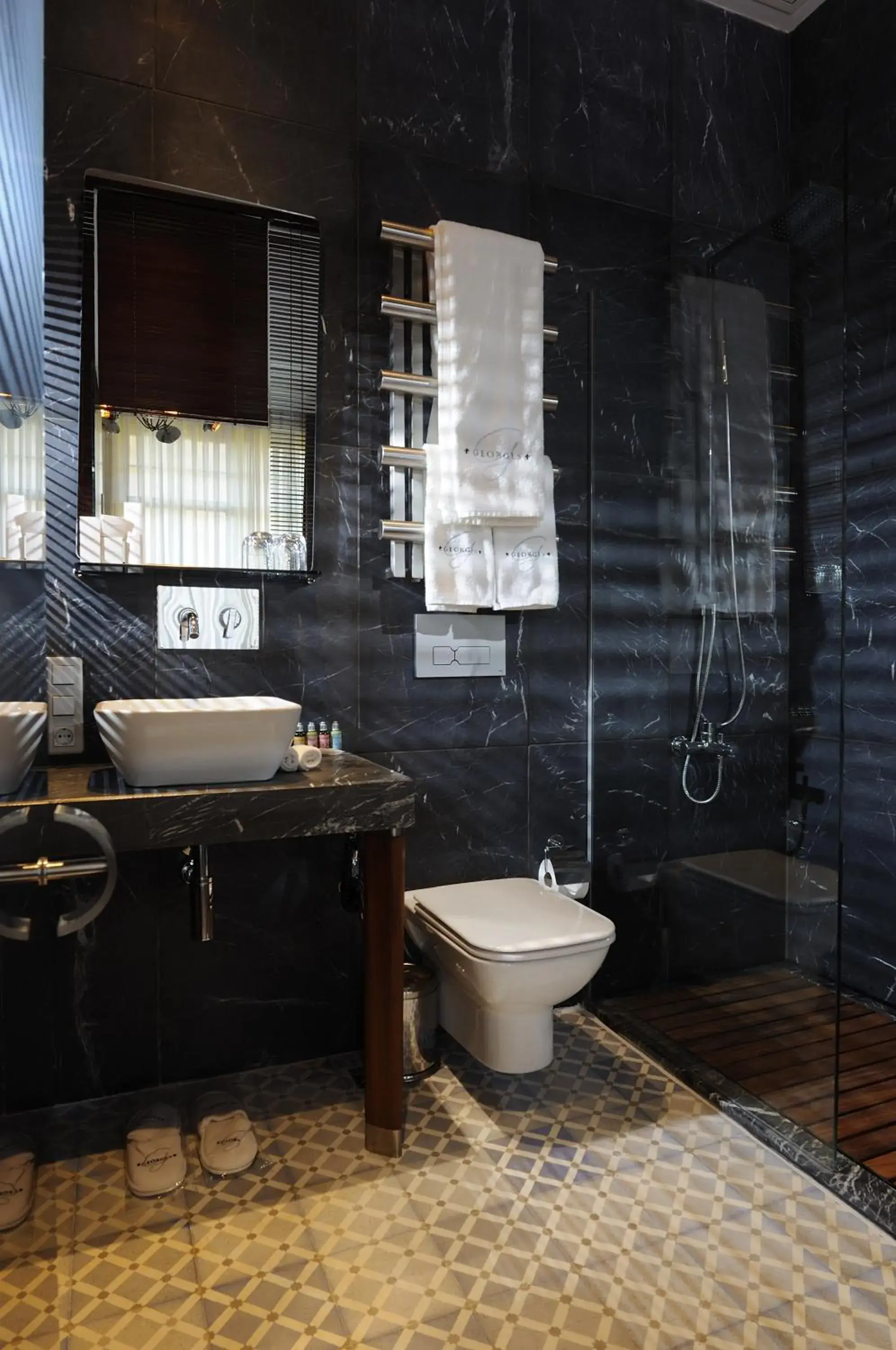 Shower, Bathroom in Georges Hotel Galata