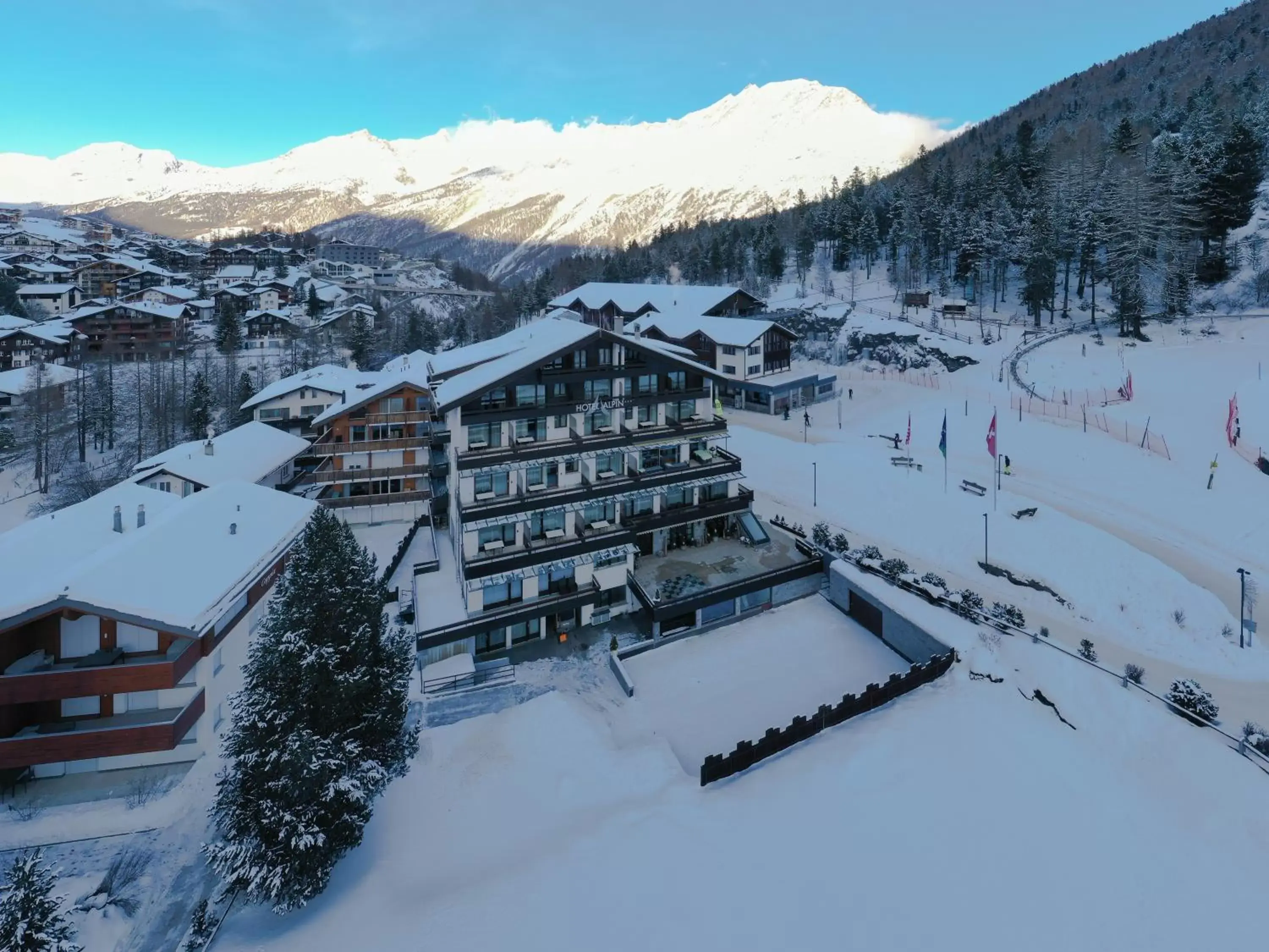Property building, Winter in Hotel Alpin Superior
