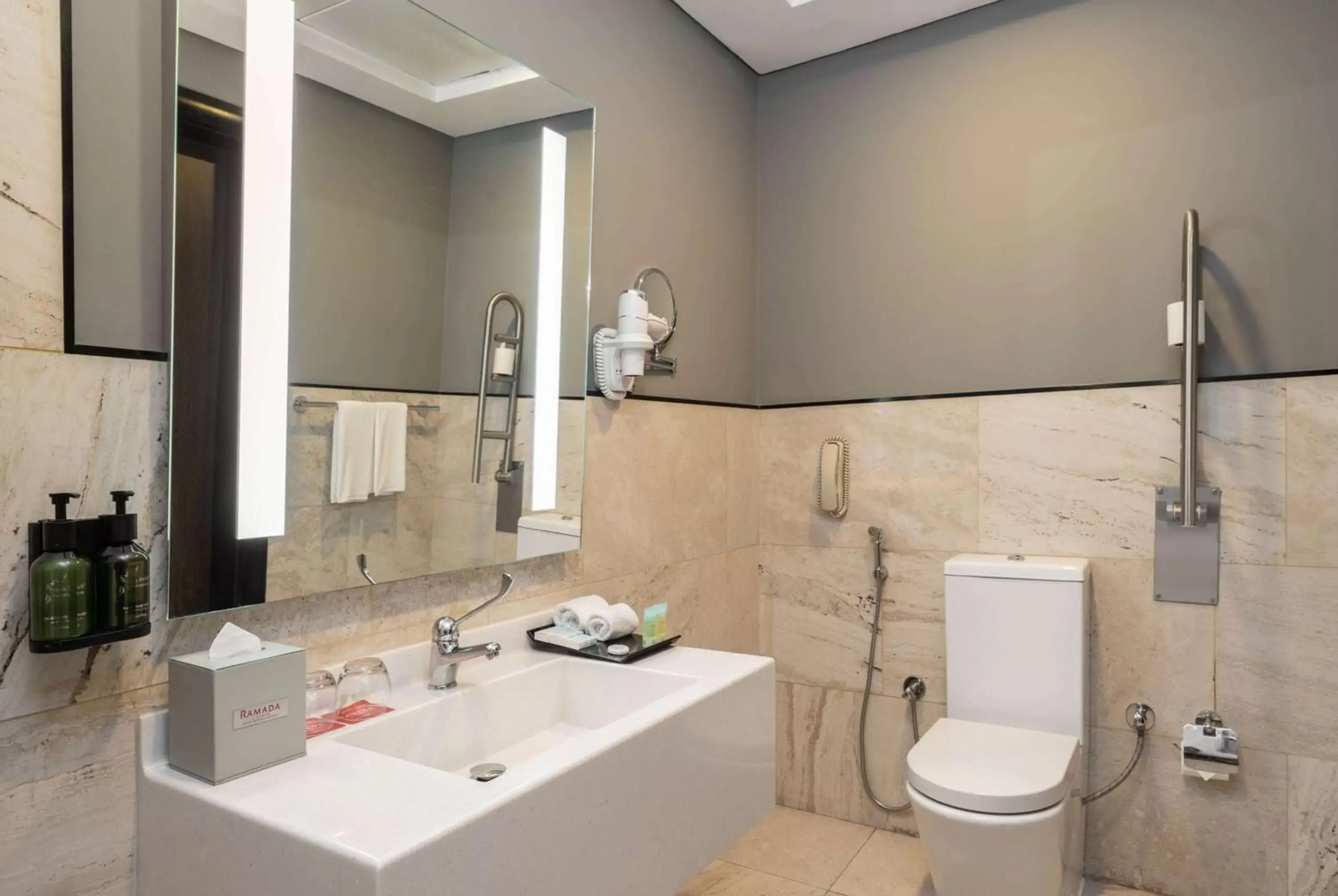 TV and multimedia, Bathroom in Ramada by Wyndham Dubai Barsha Heights
