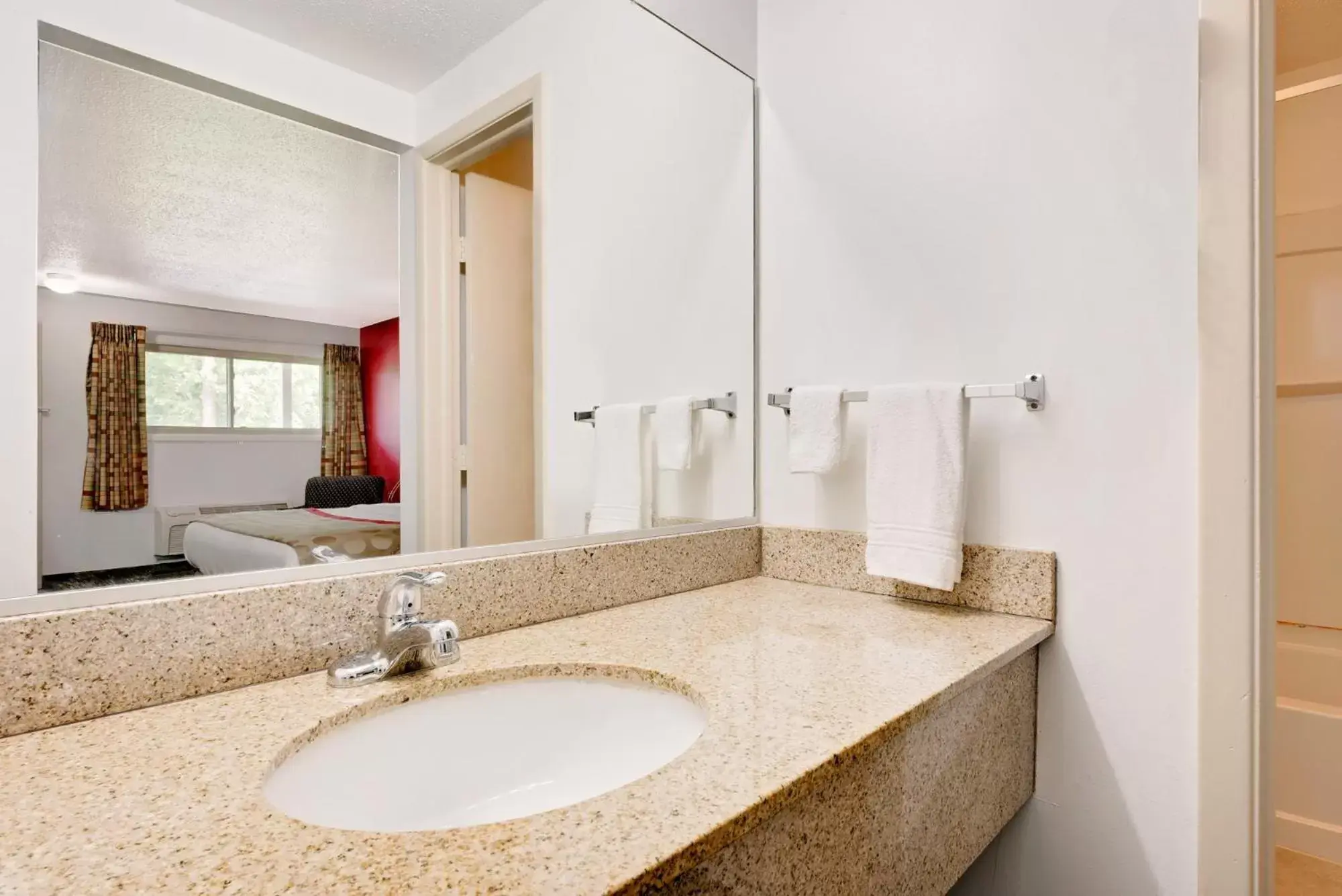 Bathroom in Ramada by Wyndham Cleveland Airport West