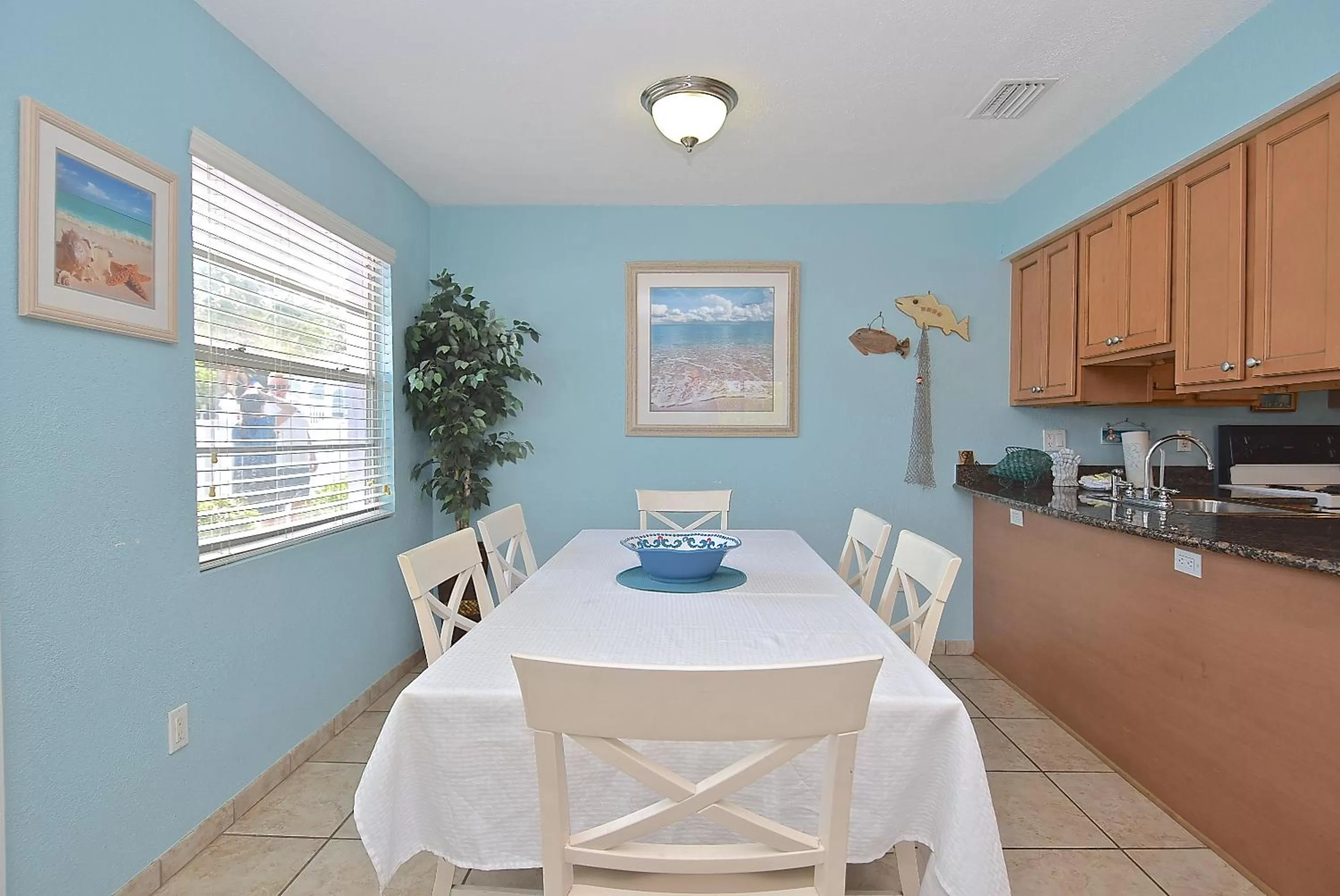 Dining area in A Beach Retreat on Casey Key
